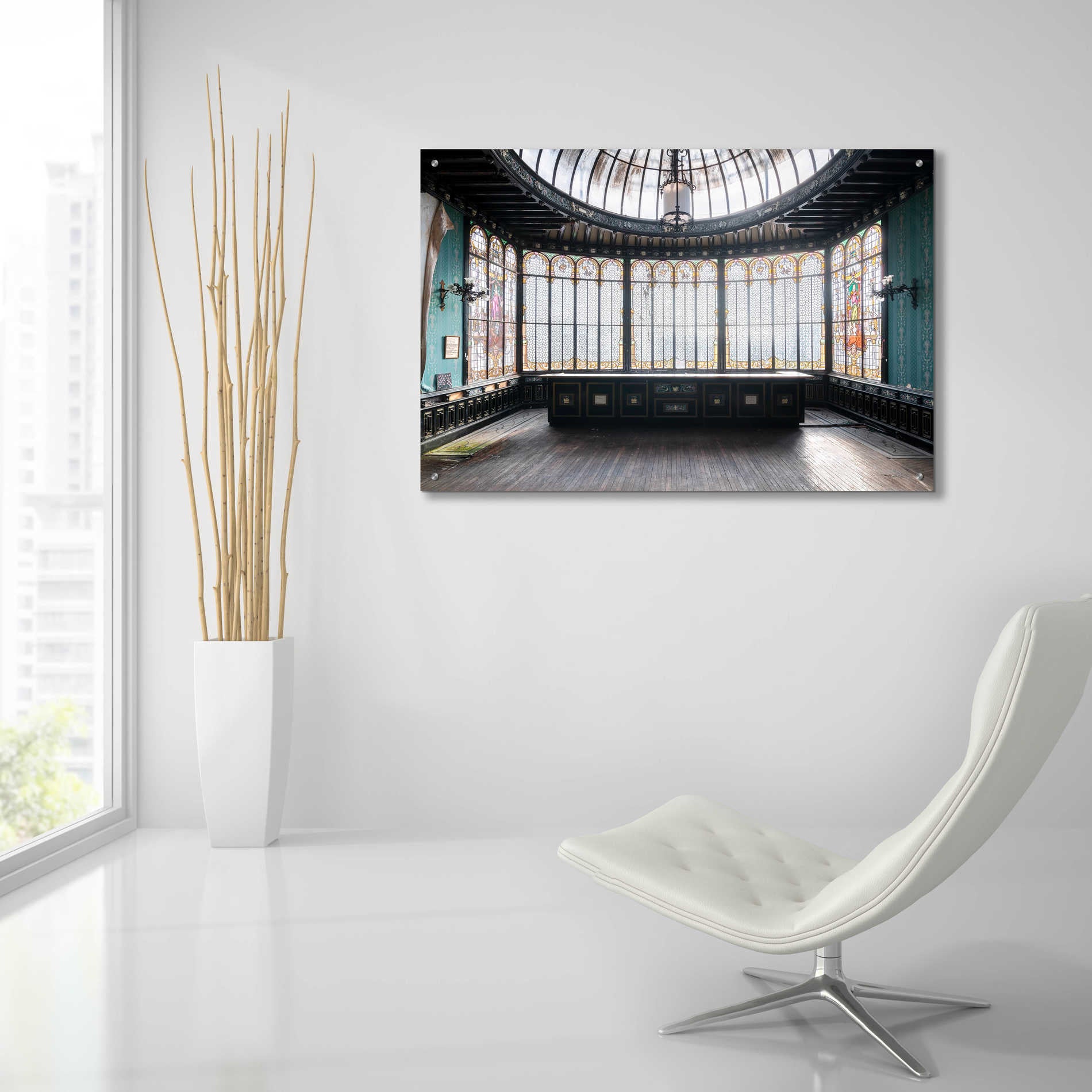 Epic Art 'Winter Garden Square' by Roman Robroek Acrylic Glass Wall Art,36x24