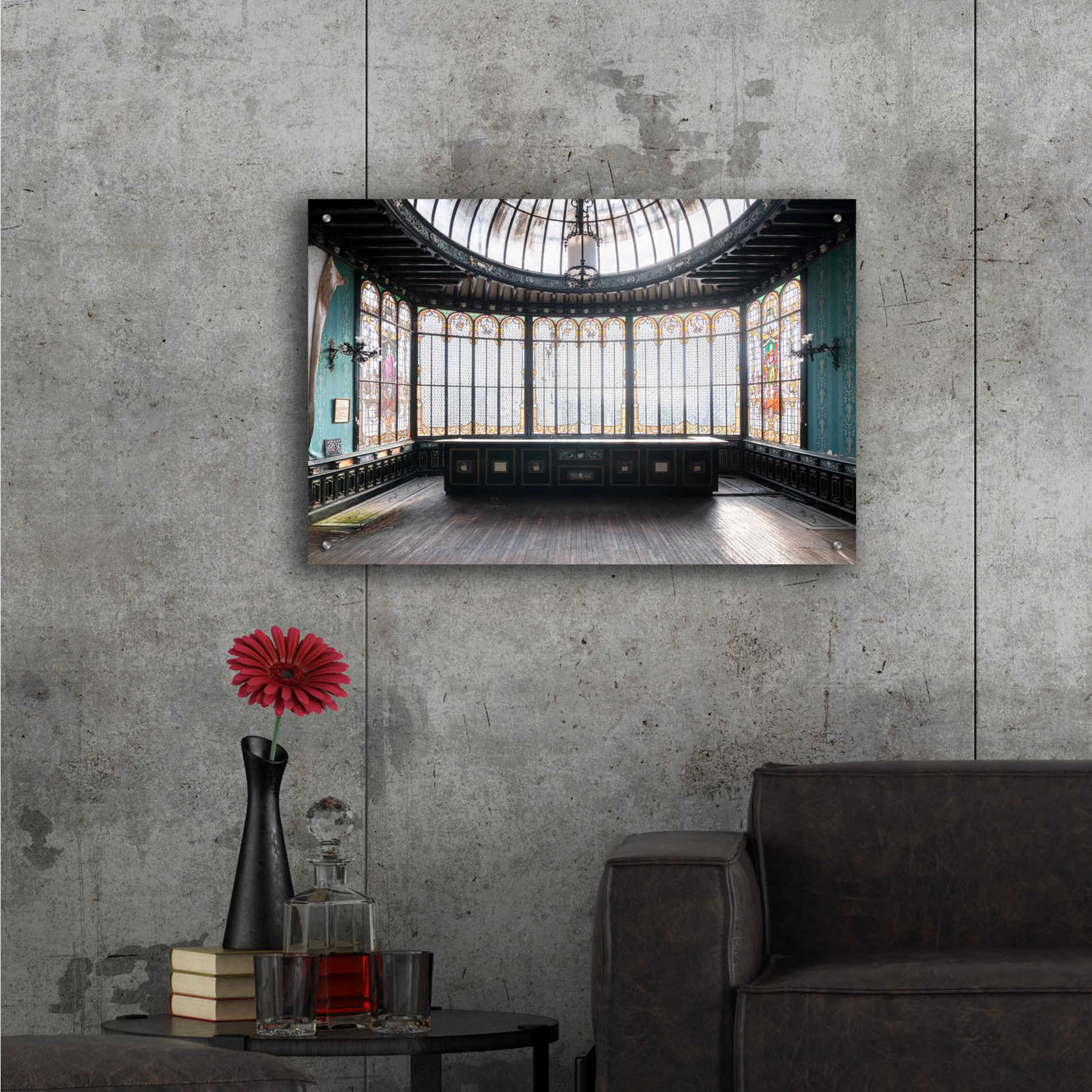 Epic Art 'Winter Garden Square' by Roman Robroek Acrylic Glass Wall Art,36x24