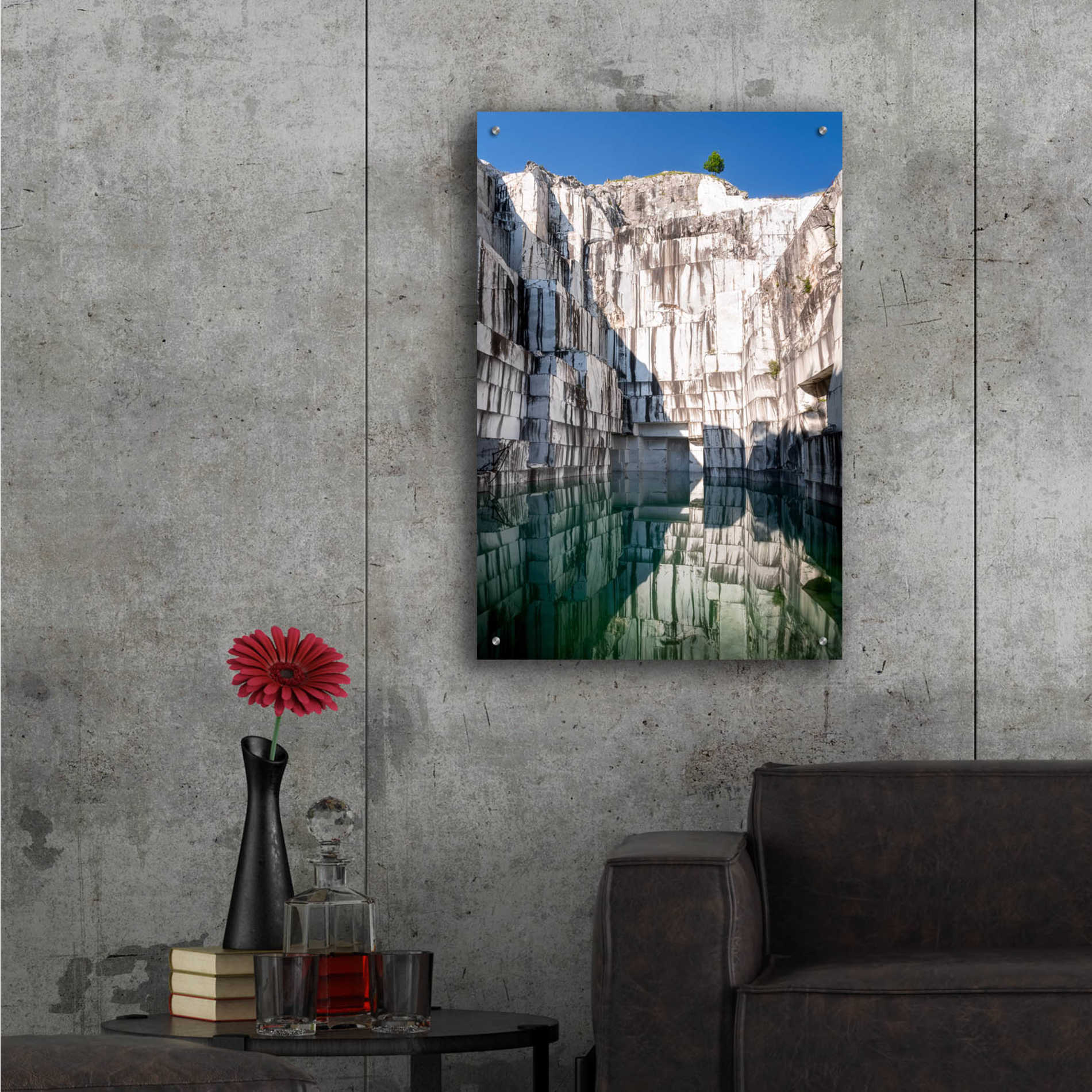 Epic Art 'Italian Marble' by Roman Robroek Acrylic Glass Wall Art,24x36