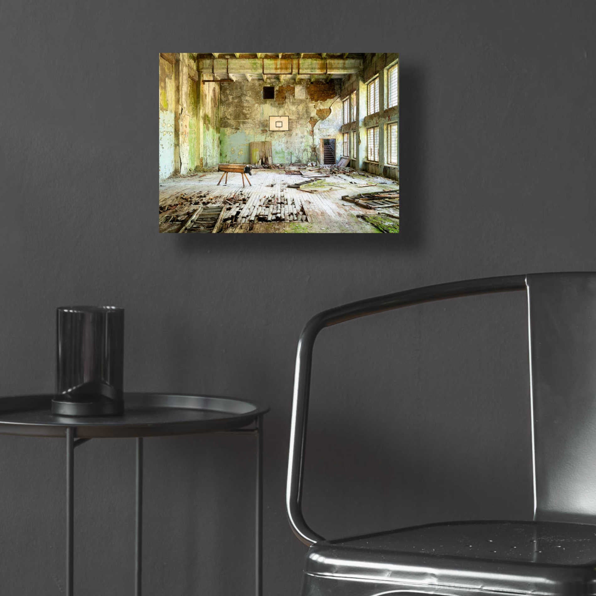 Epic Art 'Old Abandoned Gym' by Roman Robroek Acrylic Glass Wall Art,16x12