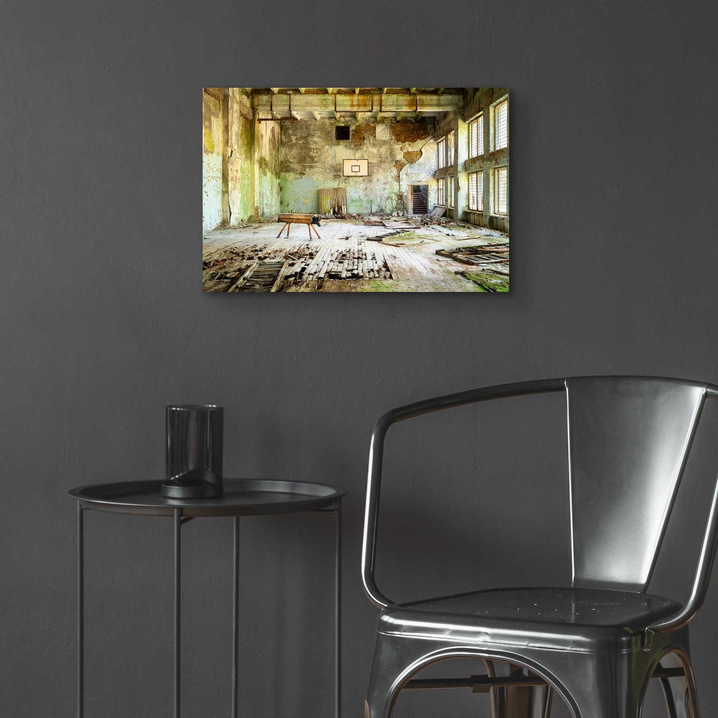 Epic Art 'Old Abandoned Gym' by Roman Robroek Acrylic Glass Wall Art,24x16