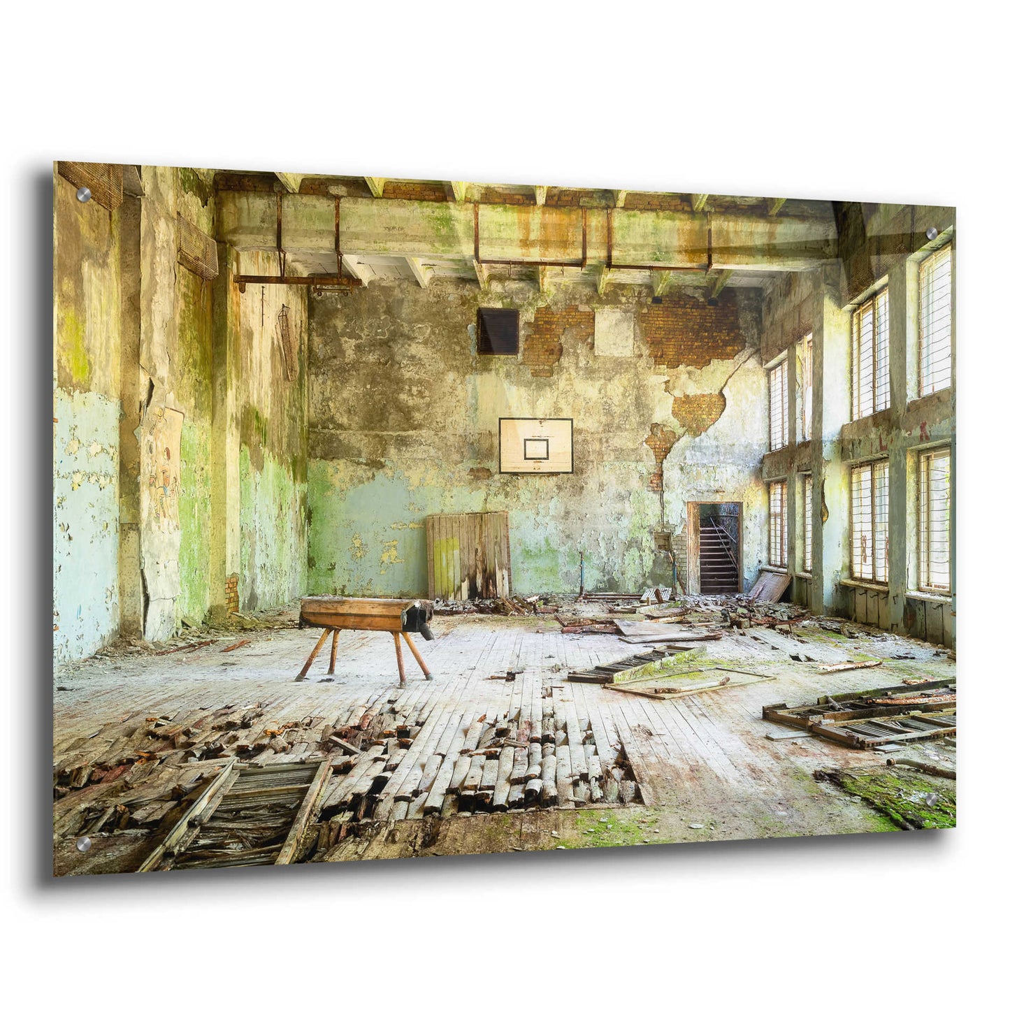 Epic Art 'Old Abandoned Gym' by Roman Robroek Acrylic Glass Wall Art,36x24