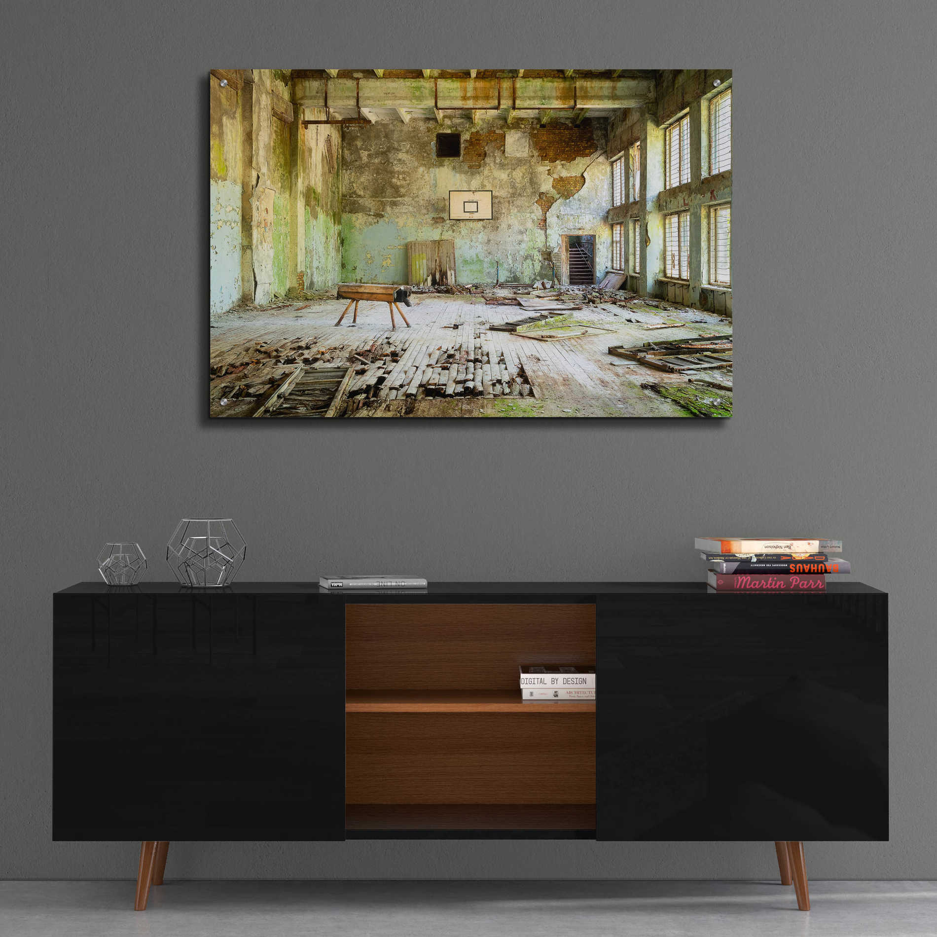 Epic Art 'Old Abandoned Gym' by Roman Robroek Acrylic Glass Wall Art,36x24