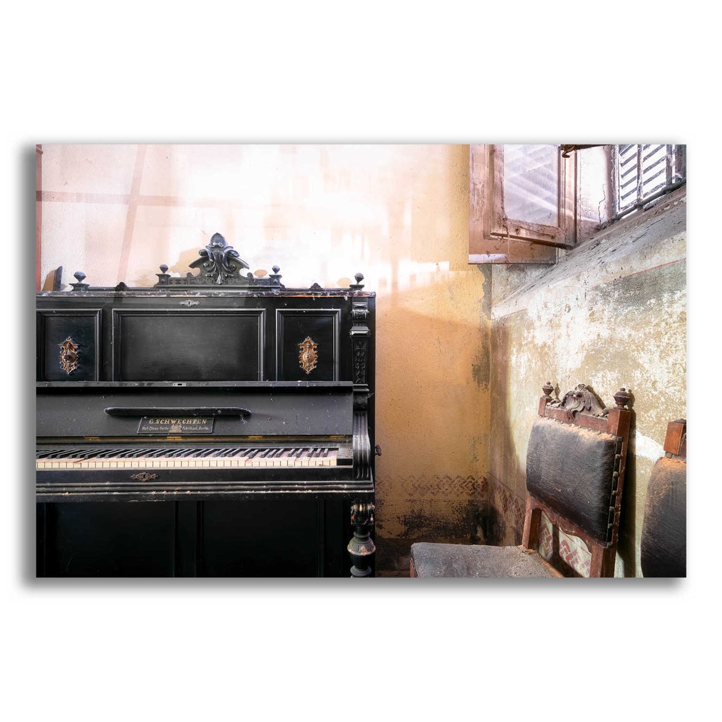 Epic Art 'Piano Close-up' by Roman Robroek Acrylic Glass Wall Art,16x12