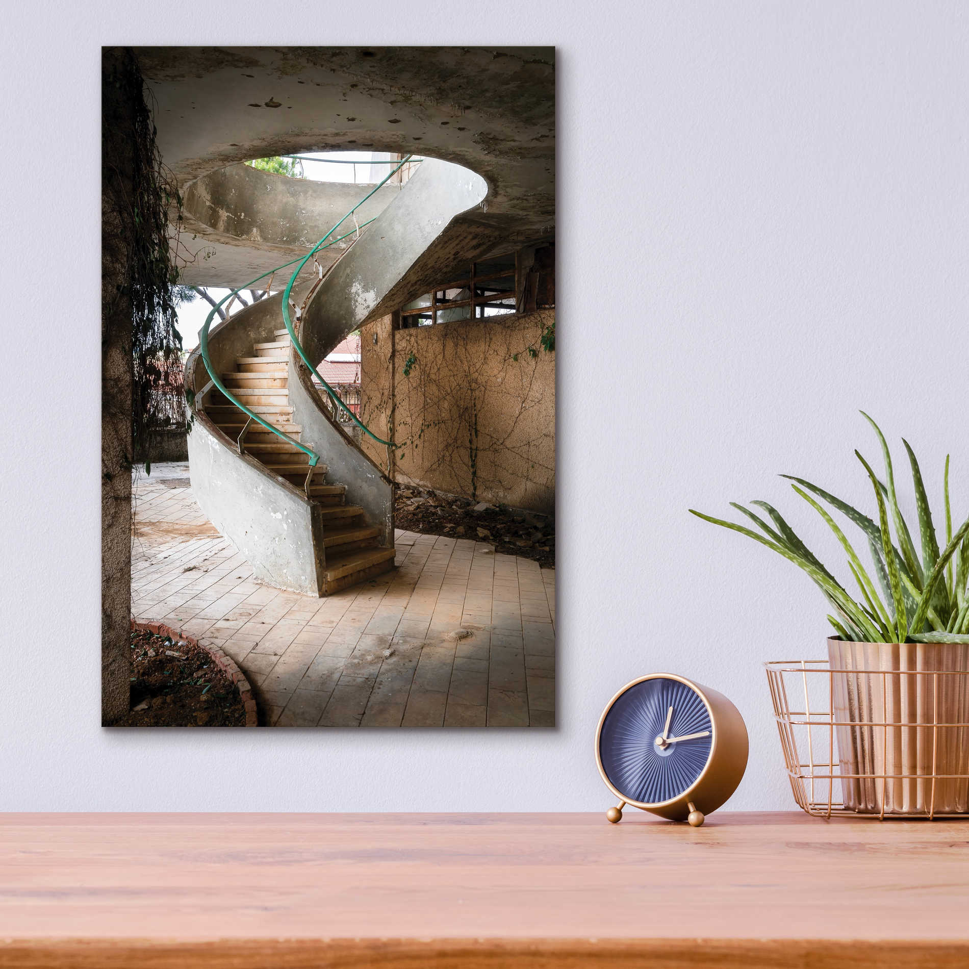 Epic Art 'Curved Staircase' by Roman Robroek Acrylic Glass Wall Art,12x16