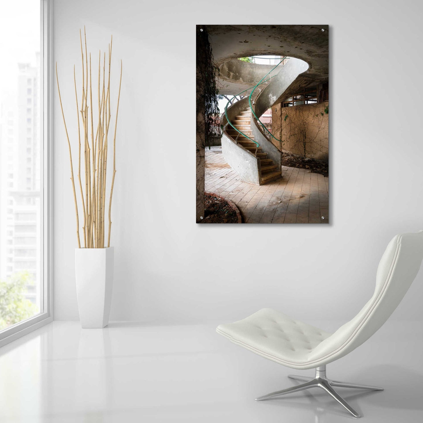 Epic Art 'Curved Staircase' by Roman Robroek Acrylic Glass Wall Art,24x36