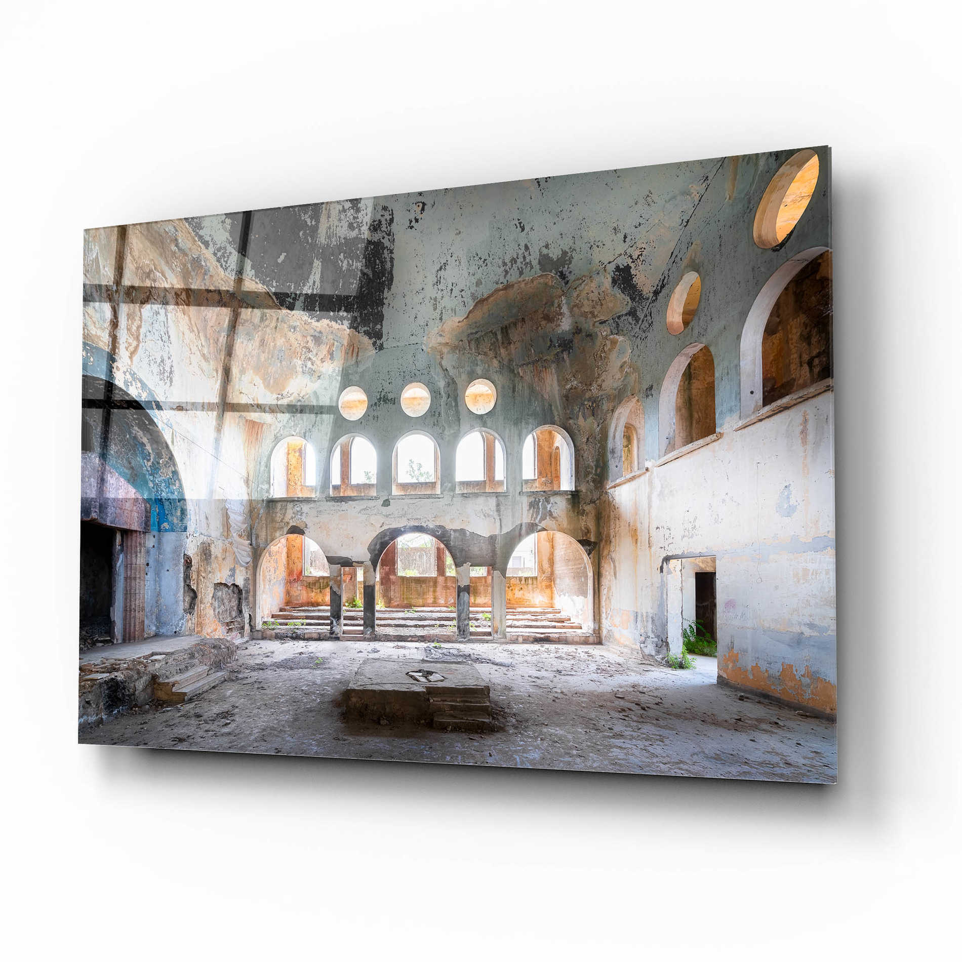 Epic Art 'Concrete Synagogue' by Roman Robroek Acrylic Glass Wall Art,16x12