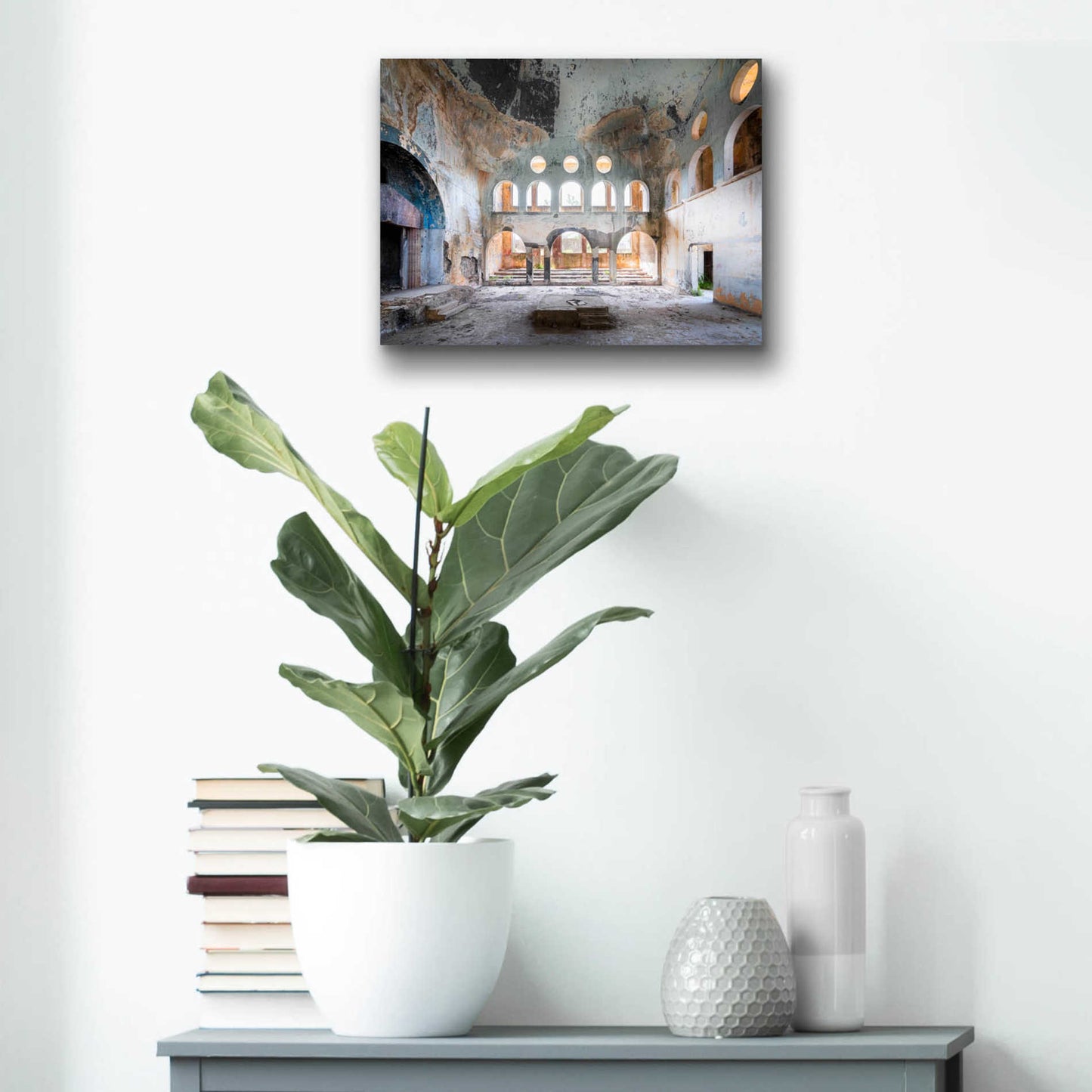 Epic Art 'Concrete Synagogue' by Roman Robroek Acrylic Glass Wall Art,16x12