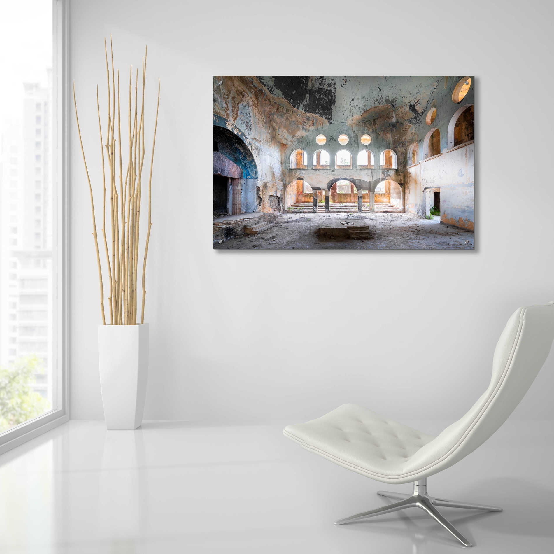 Epic Art 'Concrete Synagogue' by Roman Robroek Acrylic Glass Wall Art,36x24