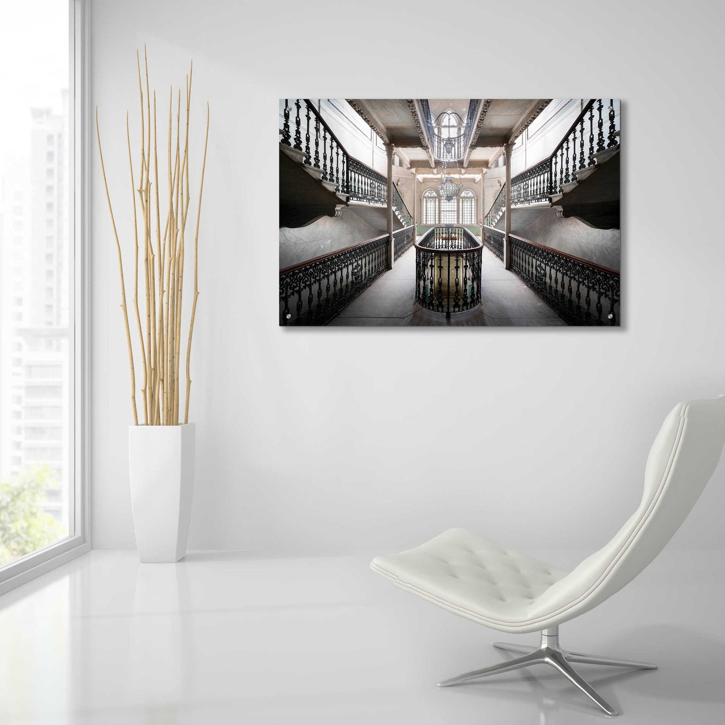 Epic Art 'Elegant Stairs' by Roman Robroek Acrylic Glass Wall Art,36x24