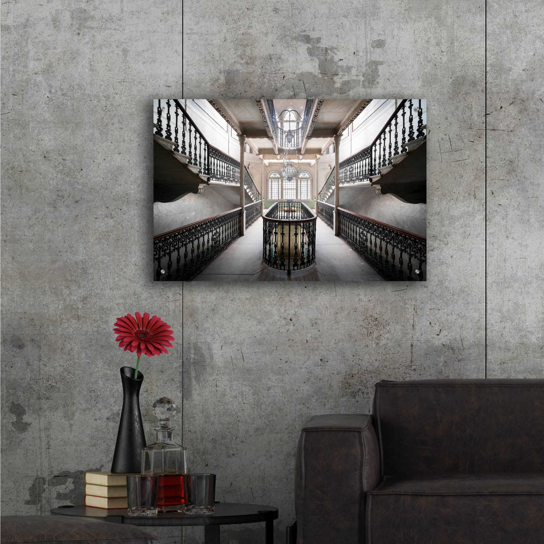 Epic Art 'Elegant Stairs' by Roman Robroek Acrylic Glass Wall Art,36x24