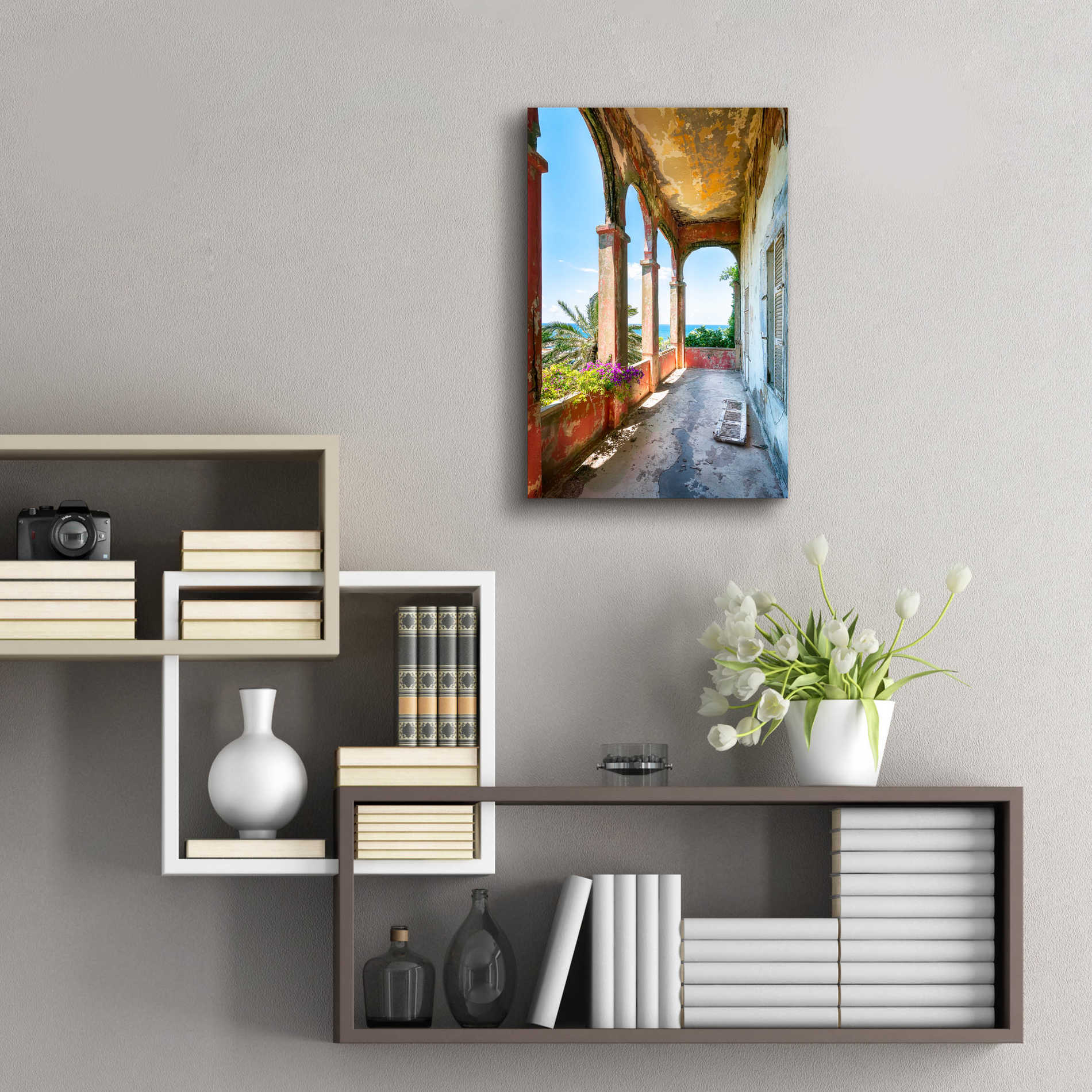 Epic Art 'Romantic Balcony' by Roman Robroek Acrylic Glass Wall Art,16x24