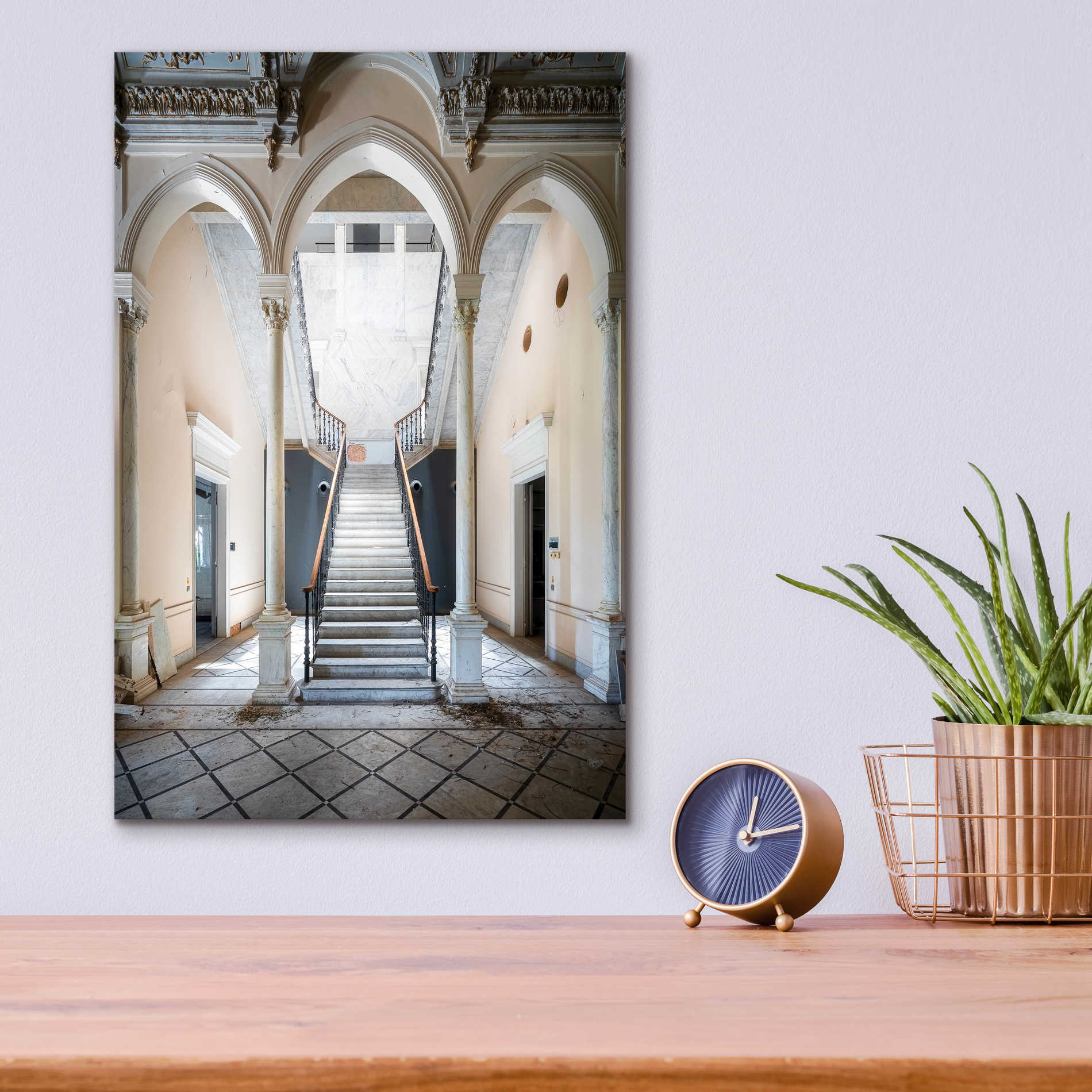 Epic Art 'Gray Staircase' by Roman Robroek Acrylic Glass Wall Art,12x16