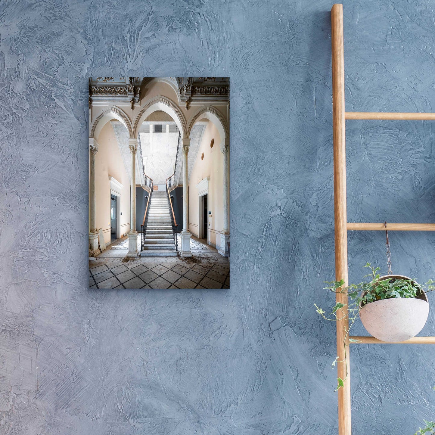 Epic Art 'Gray Staircase' by Roman Robroek Acrylic Glass Wall Art,16x24