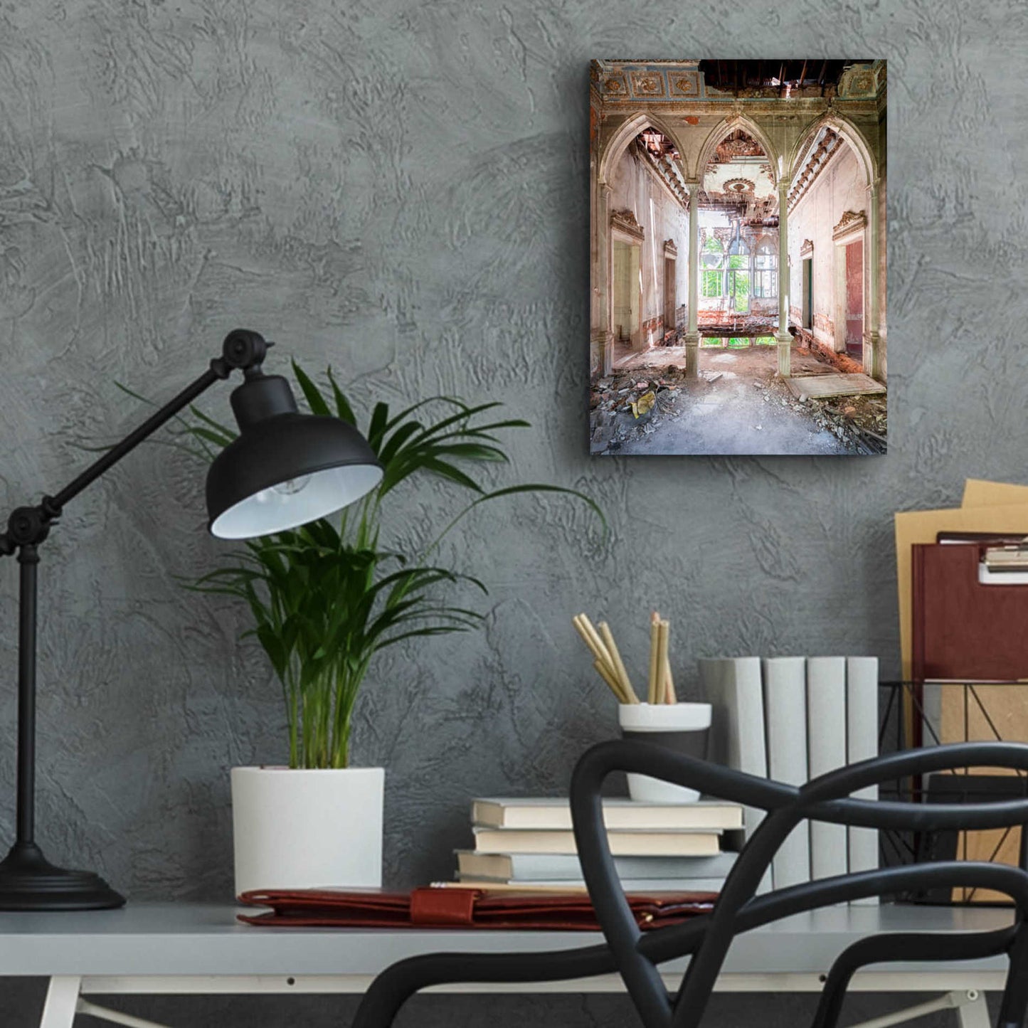 Epic Art 'Damaged Palace' by Roman Robroek Acrylic Glass Wall Art,12x16