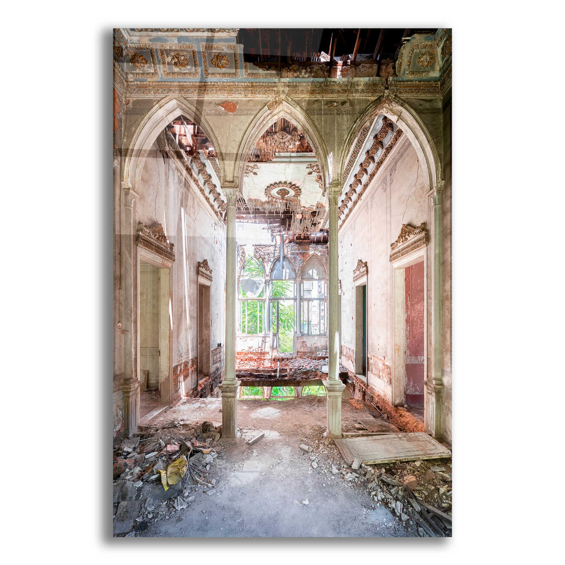 Epic Art 'Damaged Palace' by Roman Robroek Acrylic Glass Wall Art,12x16