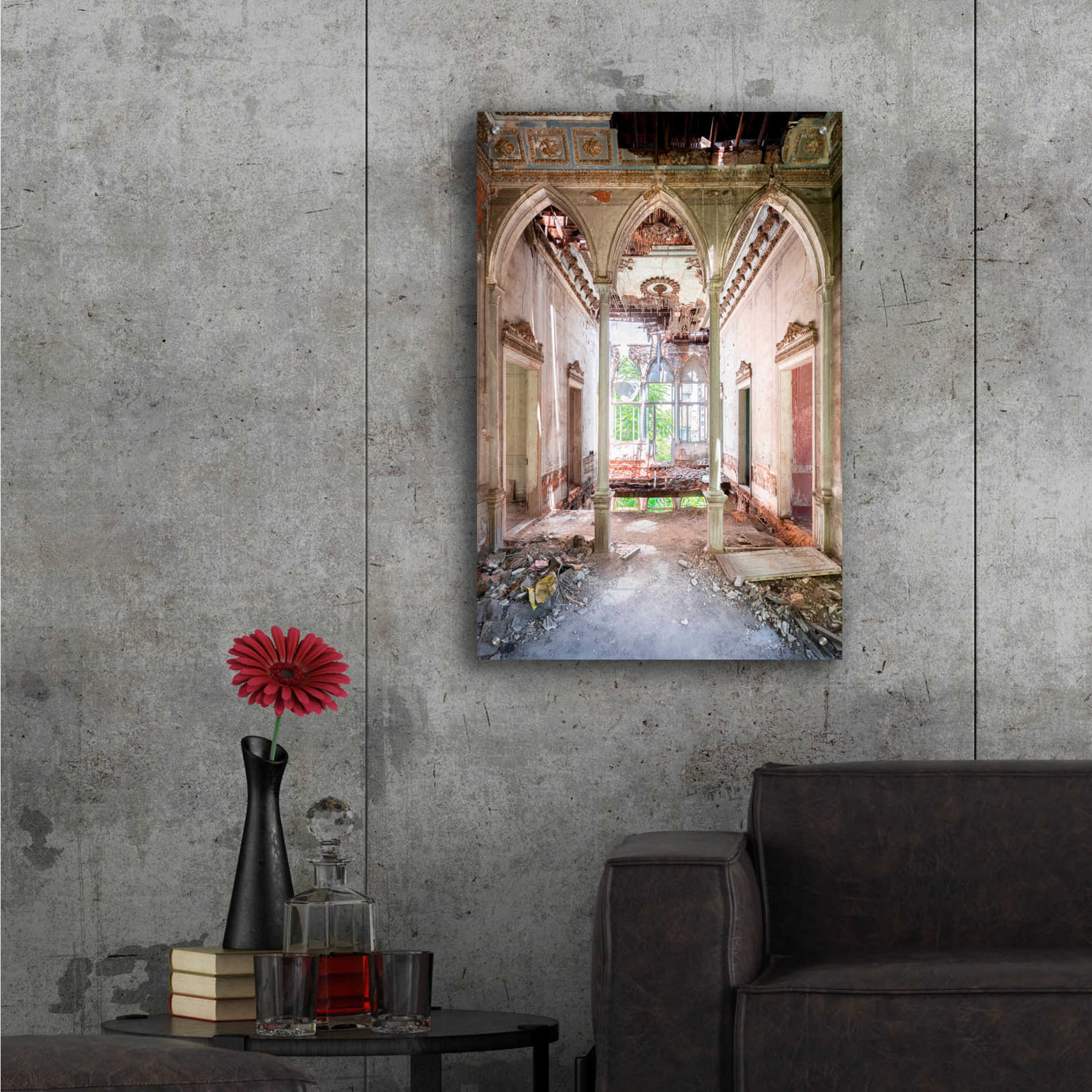 Epic Art 'Damaged Palace' by Roman Robroek Acrylic Glass Wall Art,24x36