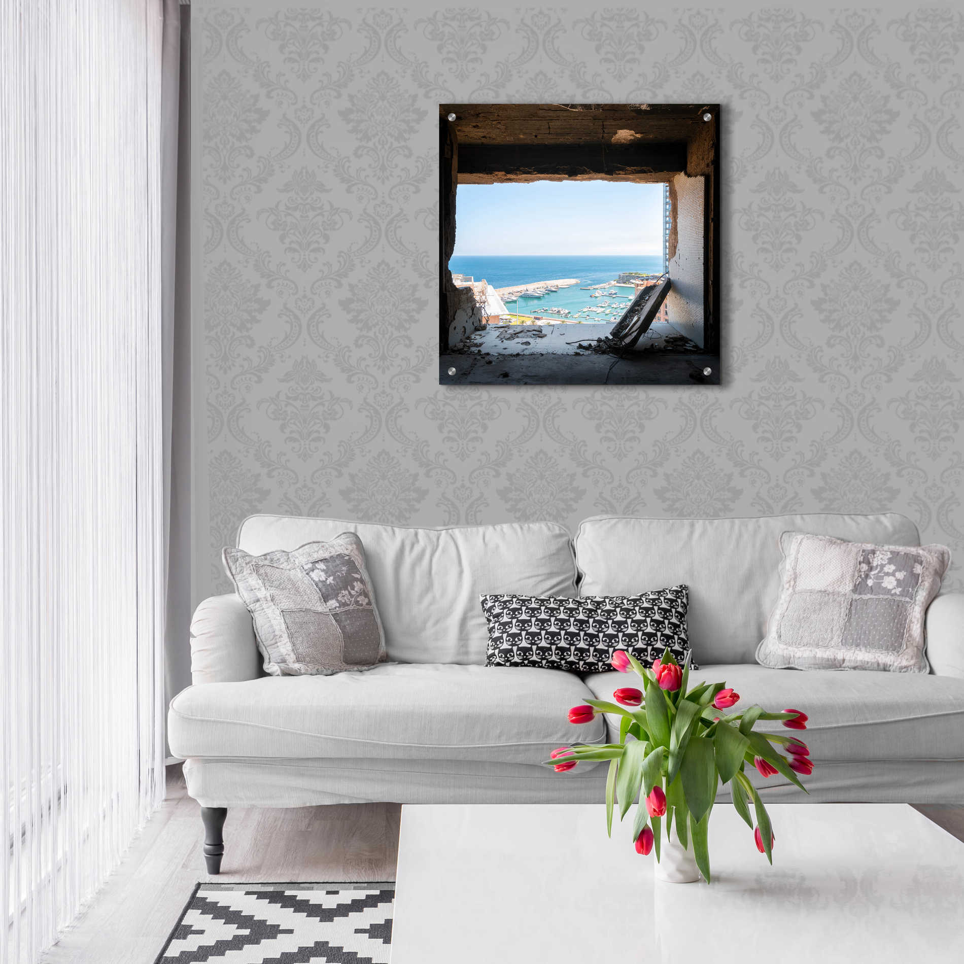 Epic Art 'Broken Sea View' by Roman Robroek Acrylic Glass Wall Art,24x24