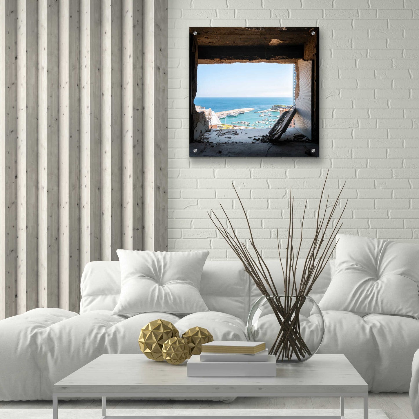 Epic Art 'Broken Sea View' by Roman Robroek Acrylic Glass Wall Art,24x24