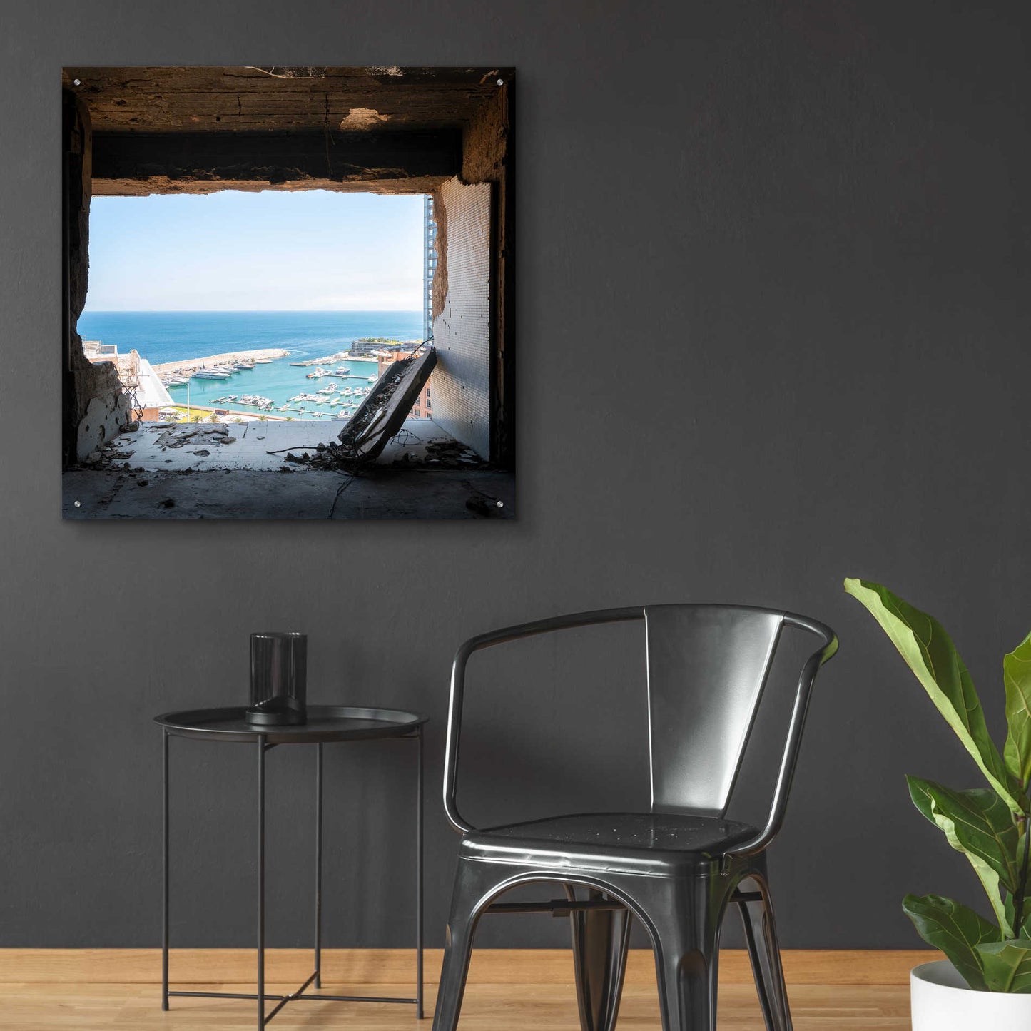 Epic Art 'Broken Sea View' by Roman Robroek Acrylic Glass Wall Art,36x36