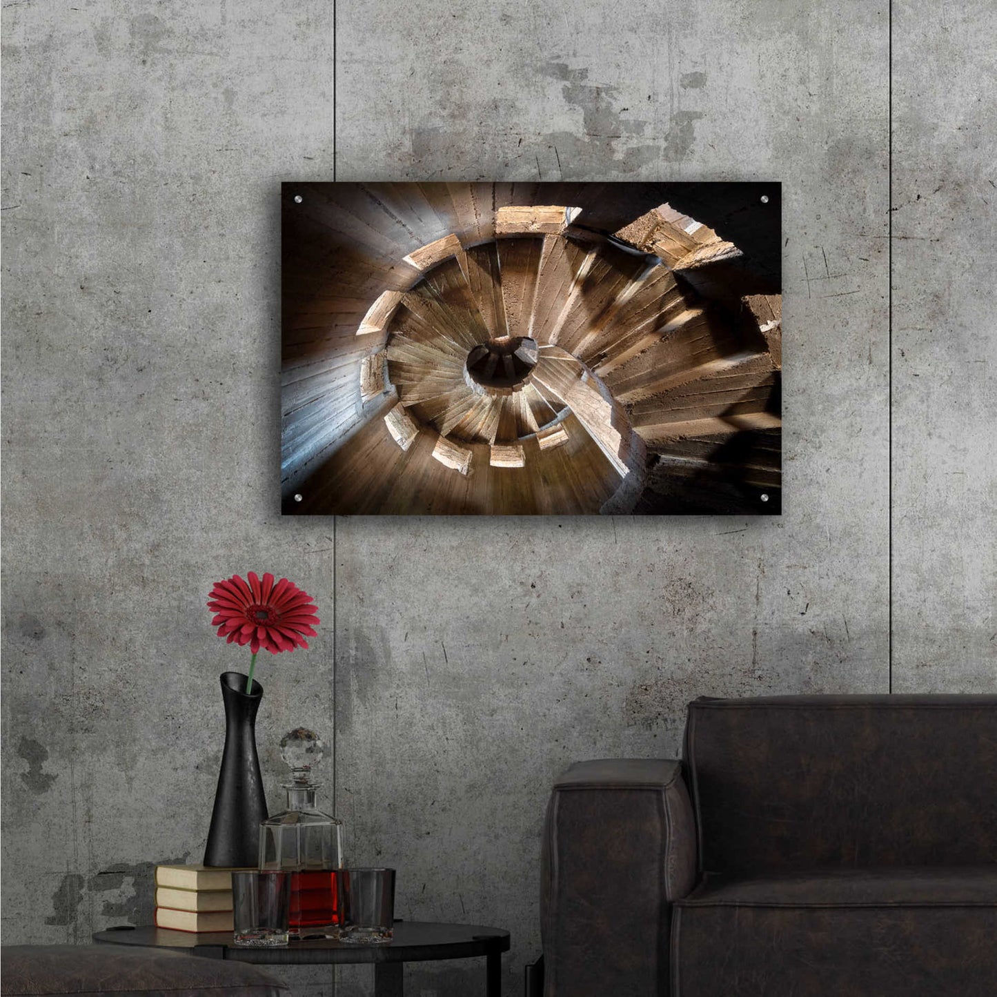 Epic Art 'Shadow In The Staircase' by Roman Robroek Acrylic Glass Wall Art,36x24