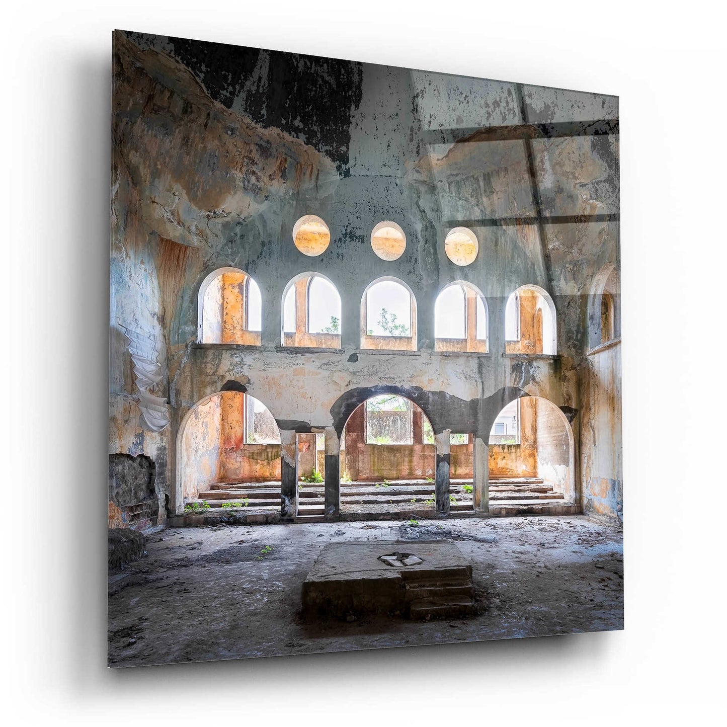 Epic Art 'Abandoned Synagogue' by Roman Robroek Acrylic Glass Wall Art,12x12