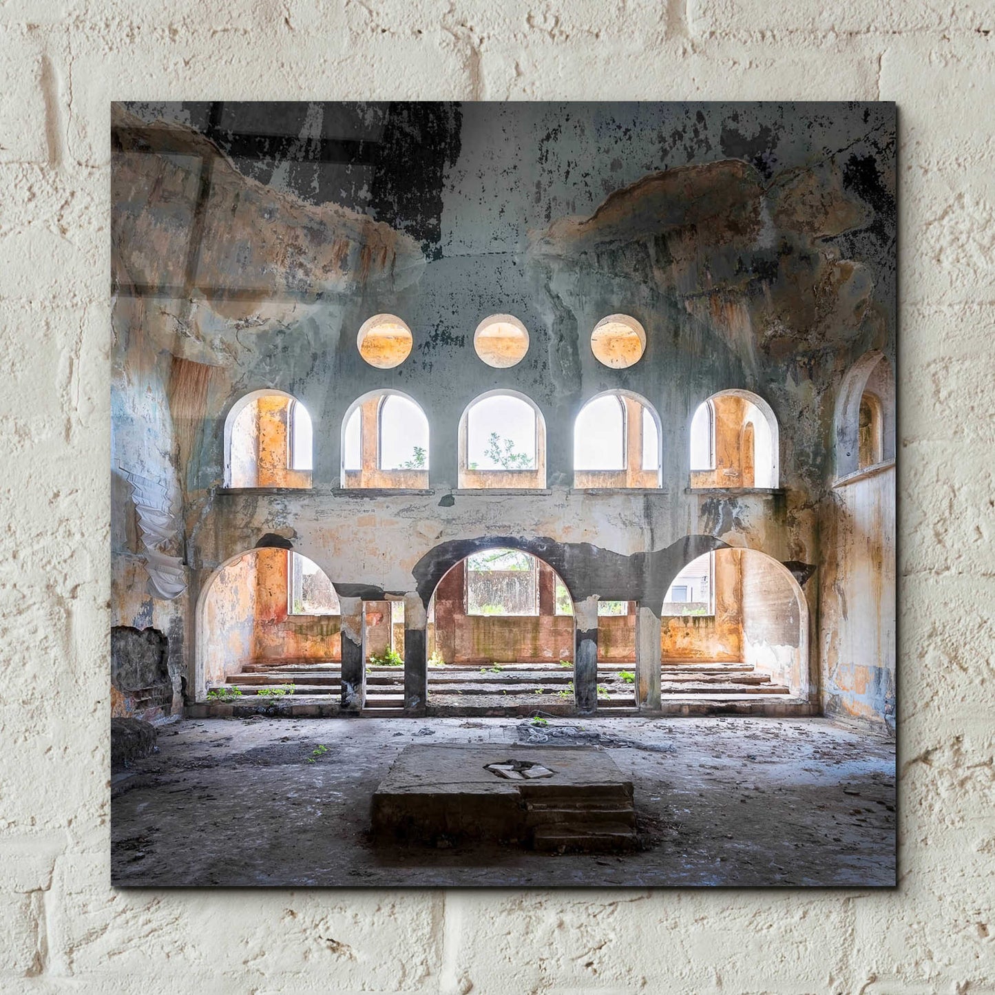 Epic Art 'Abandoned Synagogue' by Roman Robroek Acrylic Glass Wall Art,12x12