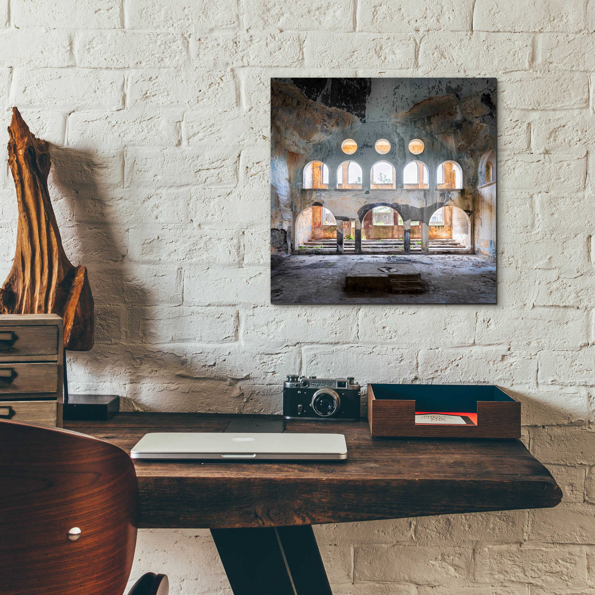 Epic Art 'Abandoned Synagogue' by Roman Robroek Acrylic Glass Wall Art,12x12