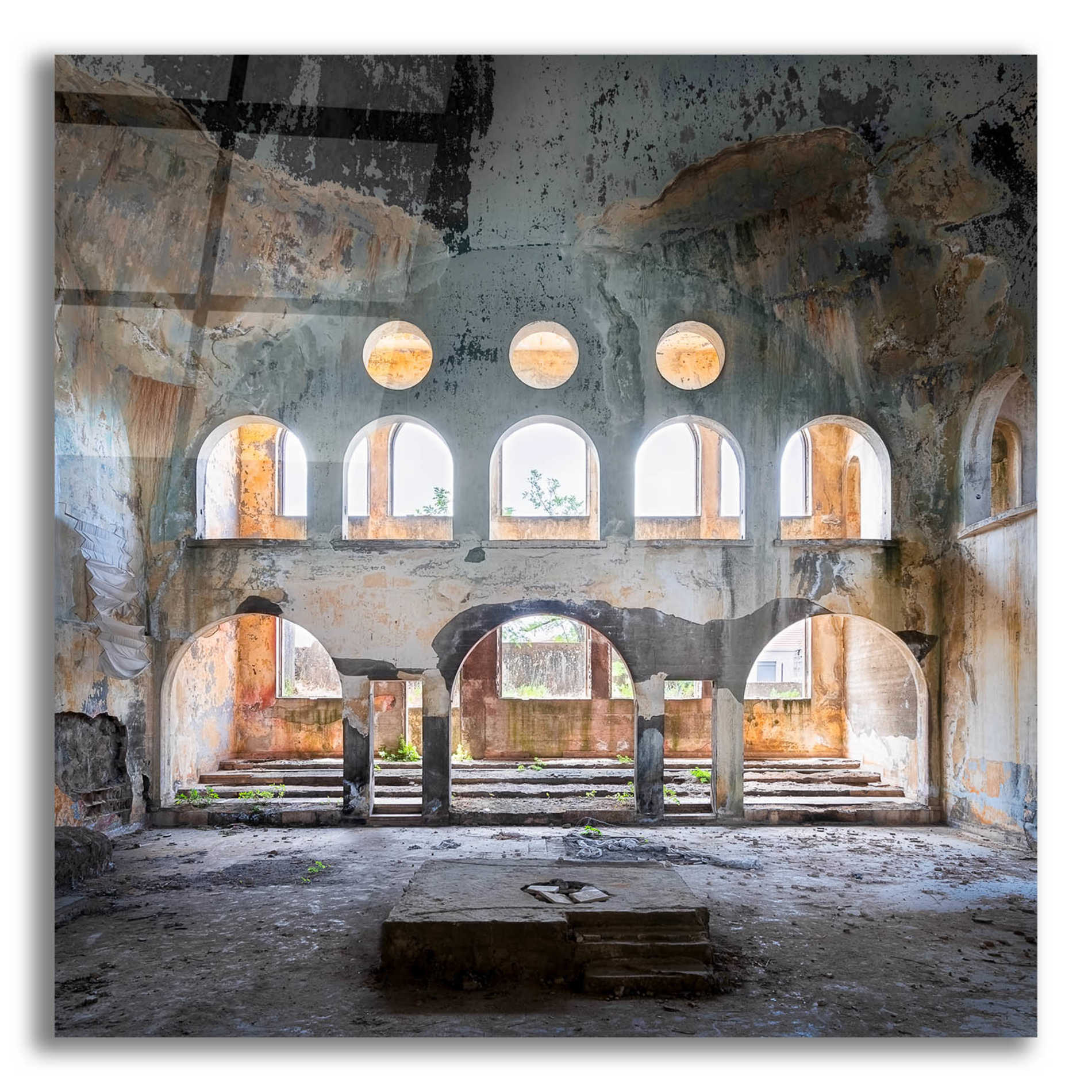 Epic Art 'Abandoned Synagogue' by Roman Robroek Acrylic Glass Wall Art,12x12