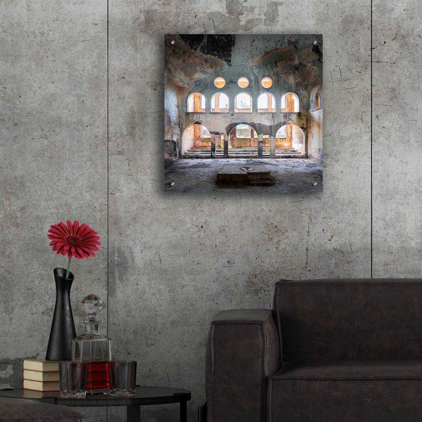 Epic Art 'Abandoned Synagogue' by Roman Robroek Acrylic Glass Wall Art,24x24