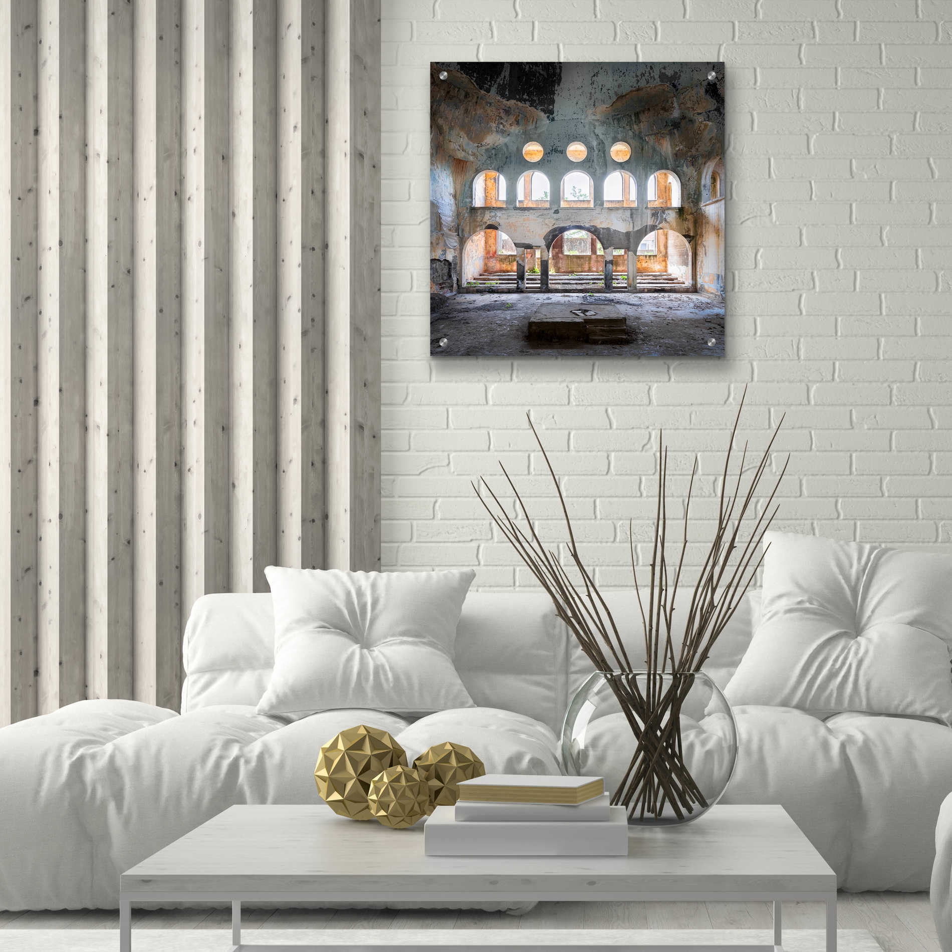 Epic Art 'Abandoned Synagogue' by Roman Robroek Acrylic Glass Wall Art,24x24