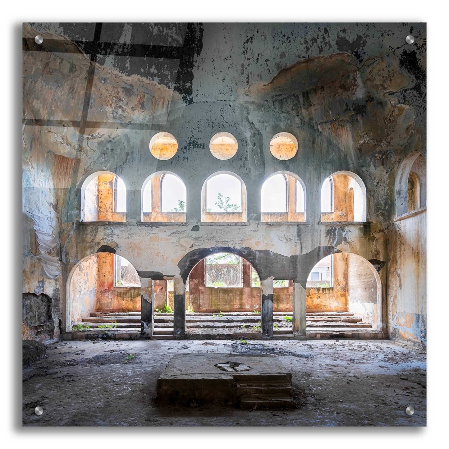 Epic Art 'Abandoned Synagogue' by Roman Robroek Acrylic Glass Wall Art,24x24