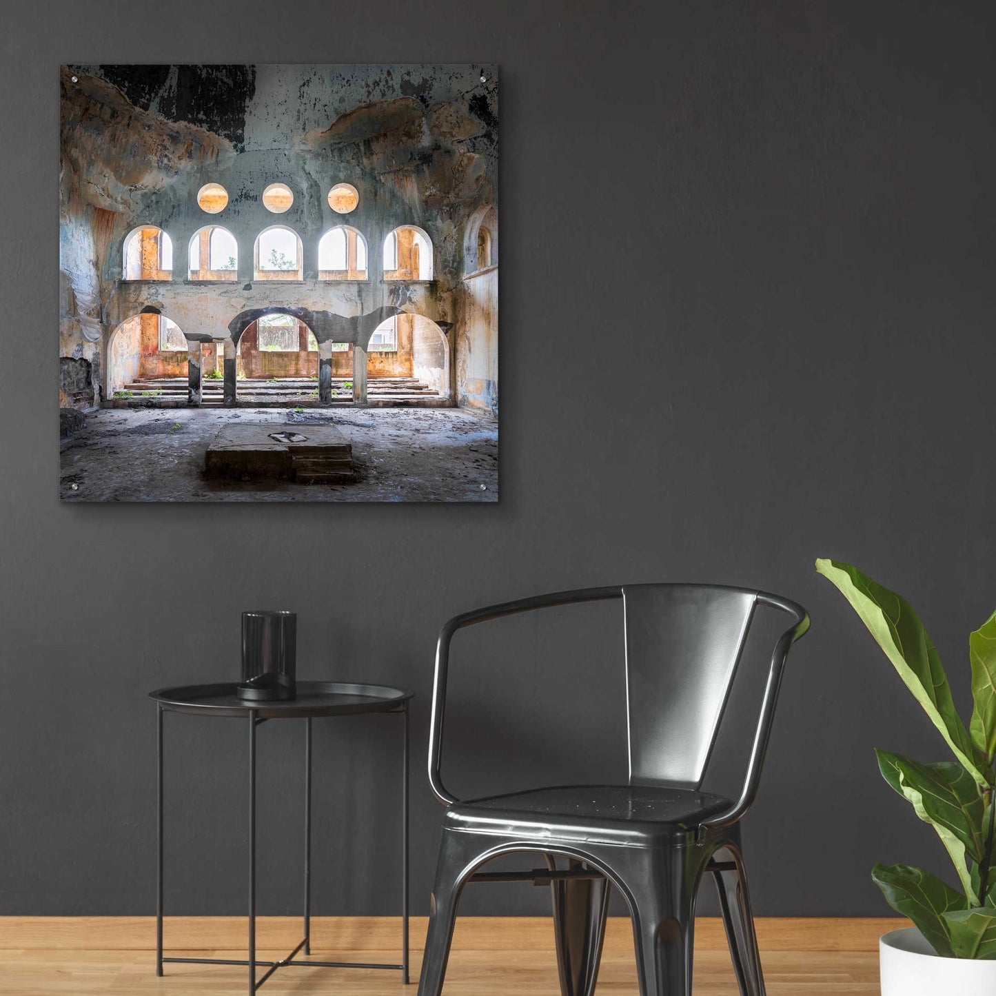 Epic Art 'Abandoned Synagogue' by Roman Robroek Acrylic Glass Wall Art,36x36