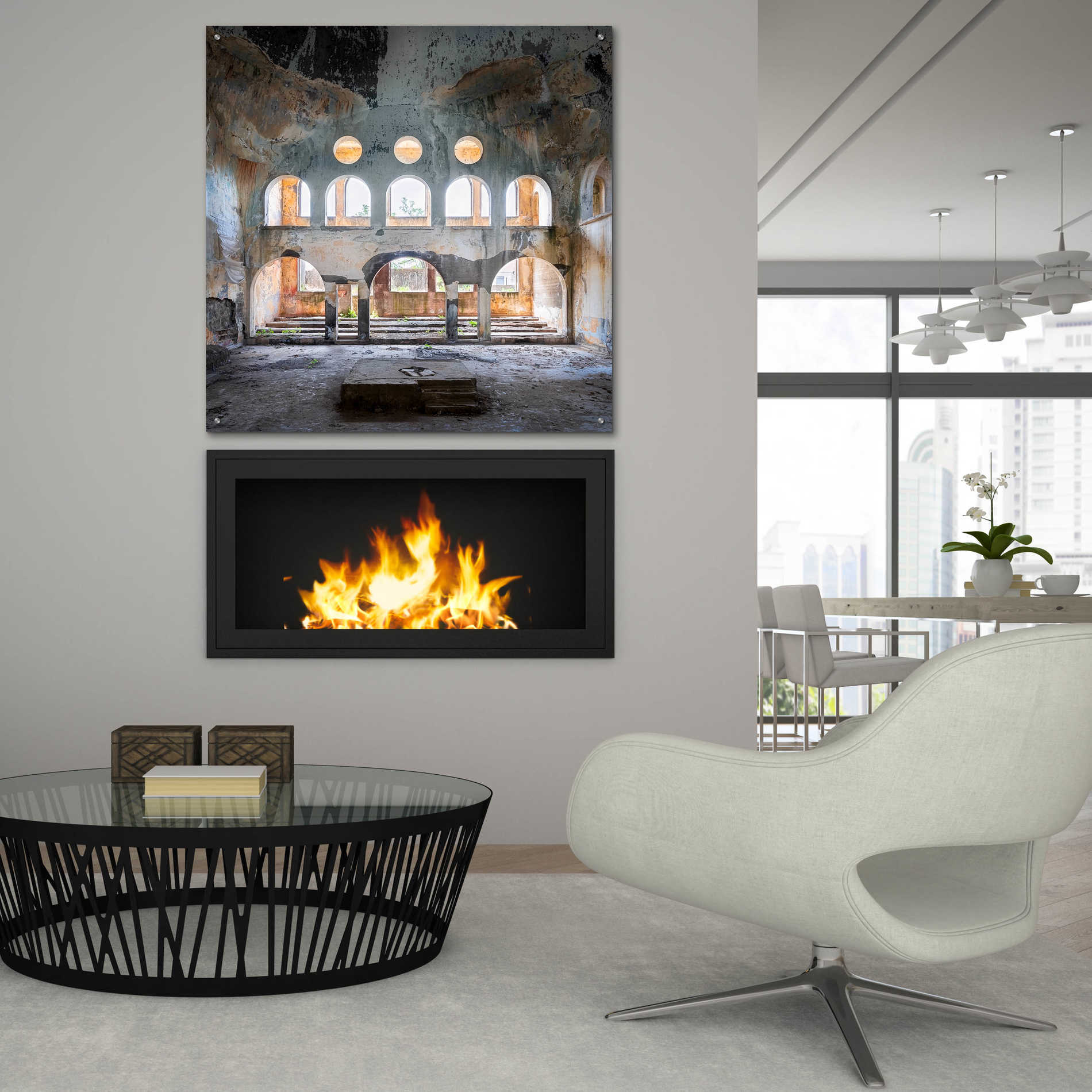 Epic Art 'Abandoned Synagogue' by Roman Robroek Acrylic Glass Wall Art,36x36