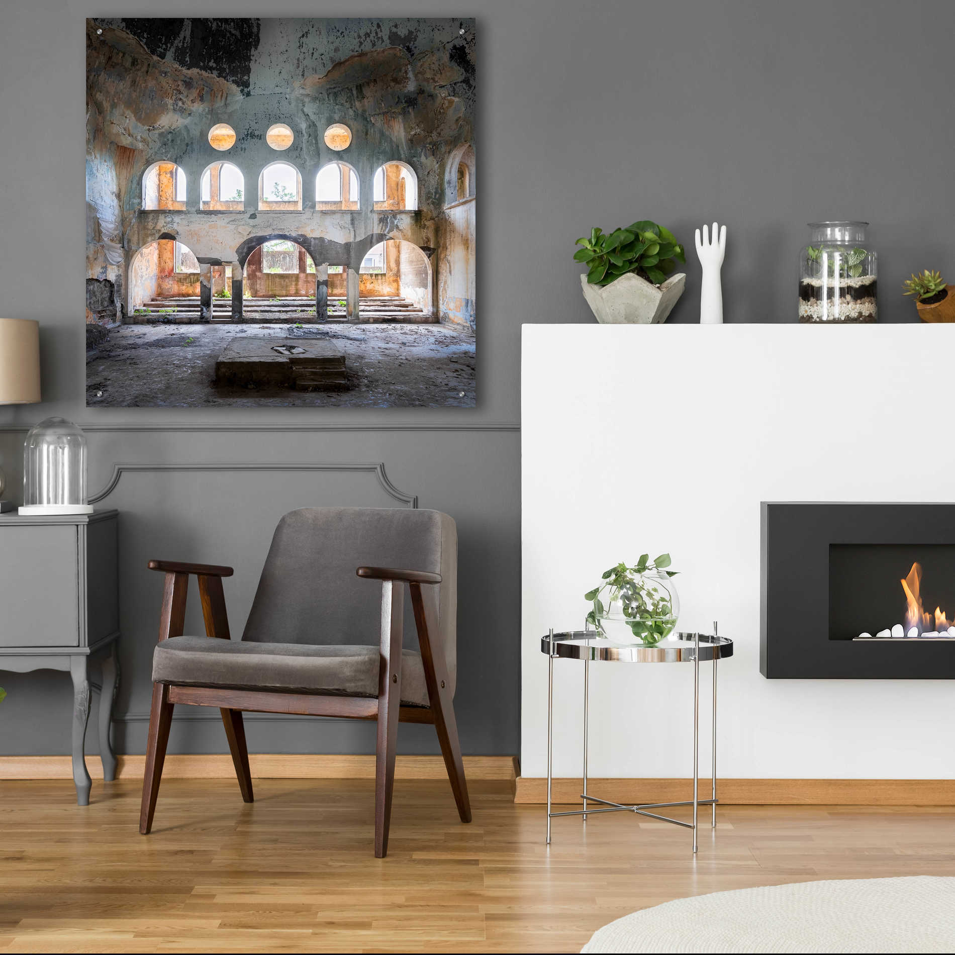 Epic Art 'Abandoned Synagogue' by Roman Robroek Acrylic Glass Wall Art,36x36