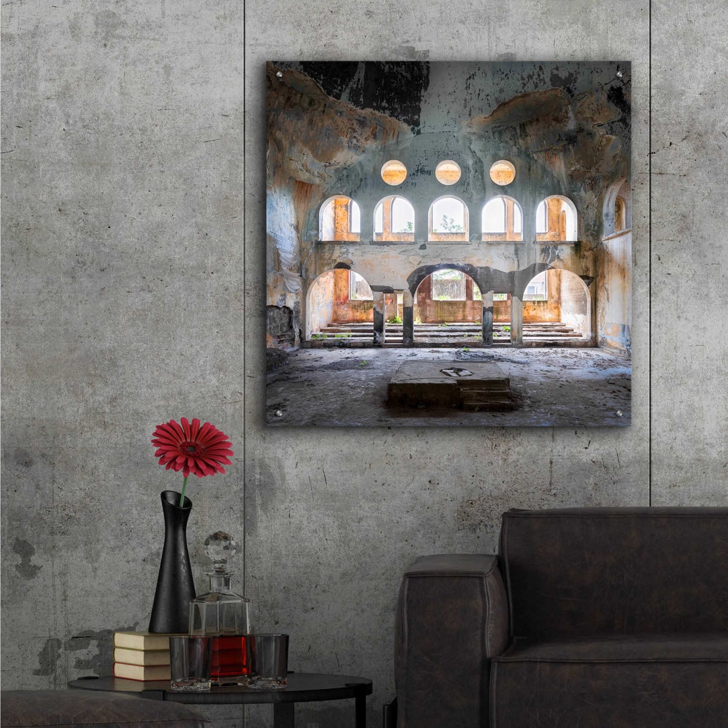 Epic Art 'Abandoned Synagogue' by Roman Robroek Acrylic Glass Wall Art,36x36