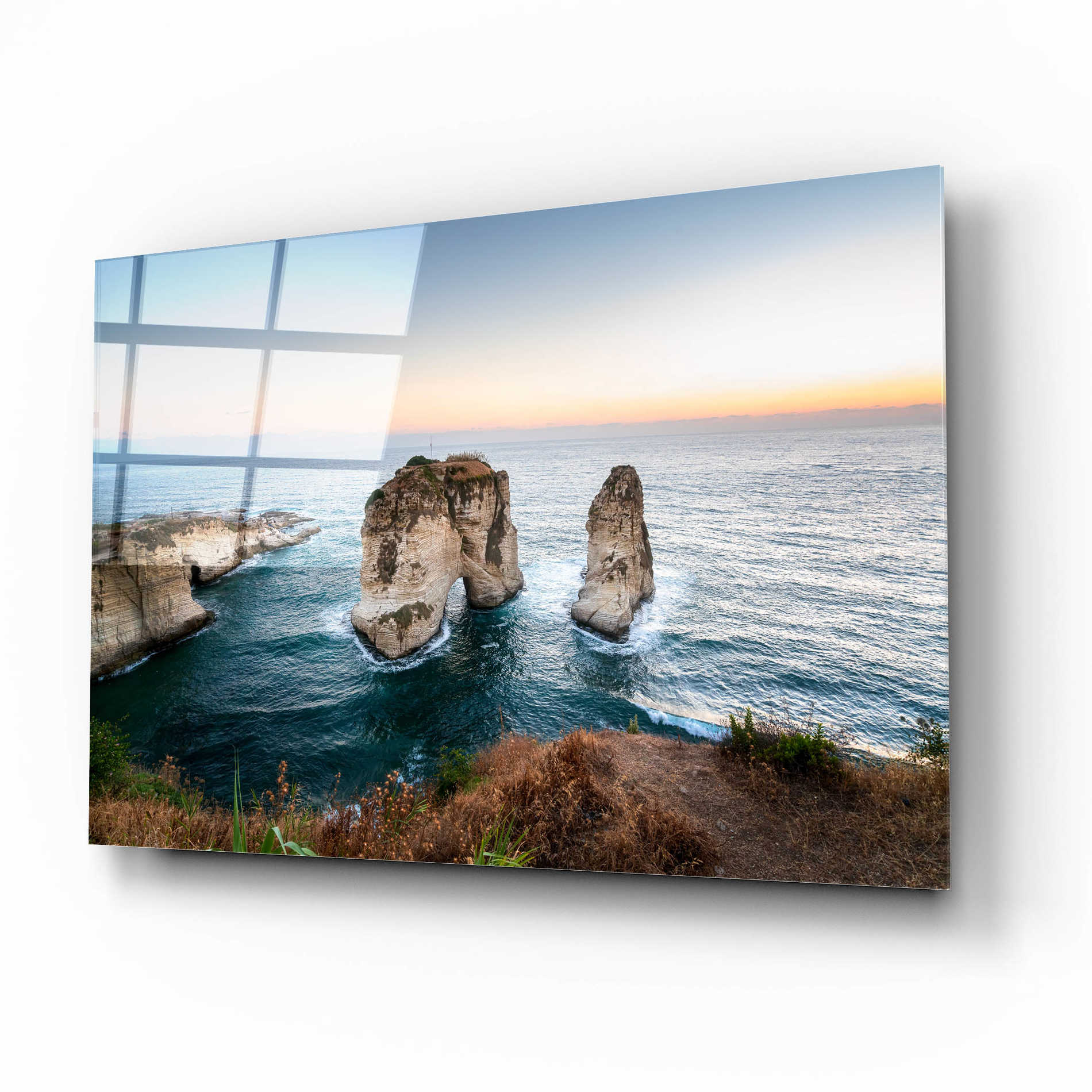 Epic Art 'Pigeon Rocks' by Roman Robroek Acrylic Glass Wall Art,16x12