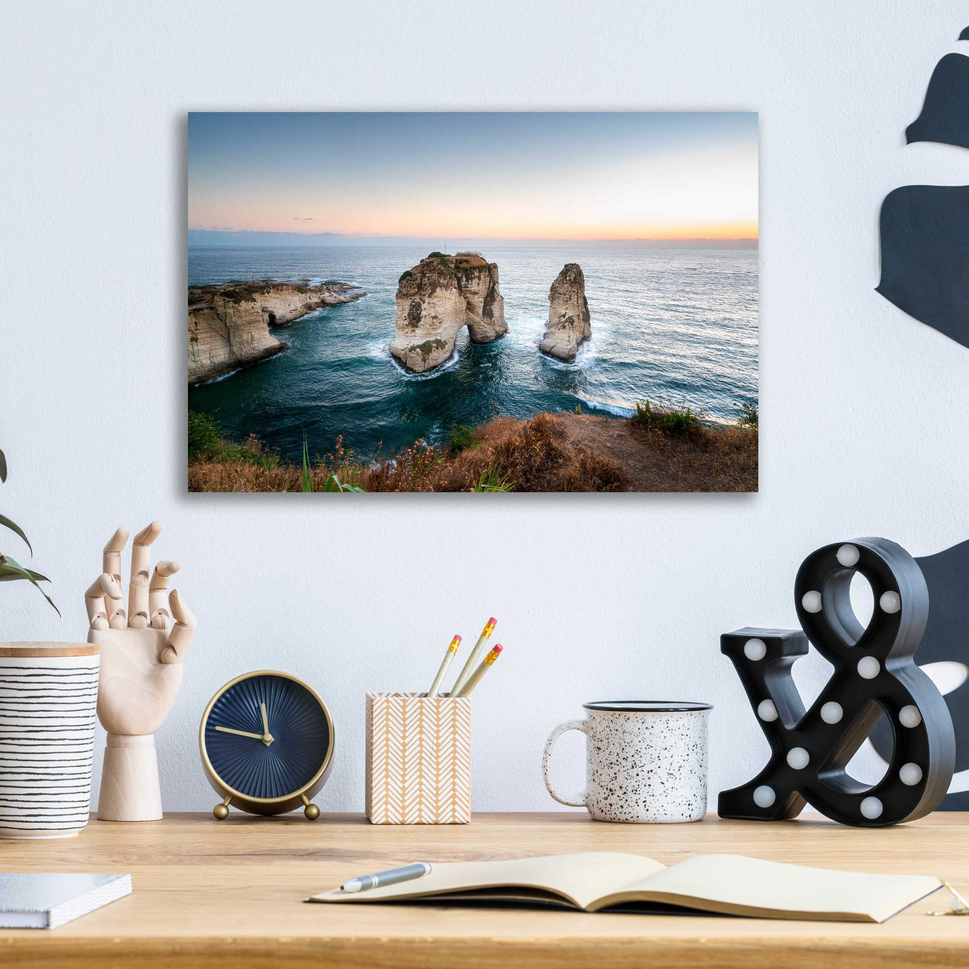 Epic Art 'Pigeon Rocks' by Roman Robroek Acrylic Glass Wall Art,16x12