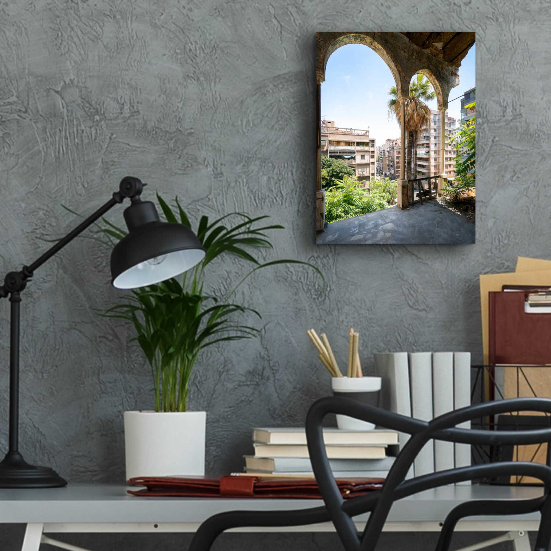 Epic Art 'Cityview From Balcony' by Roman Robroek Acrylic Glass Wall Art,12x16