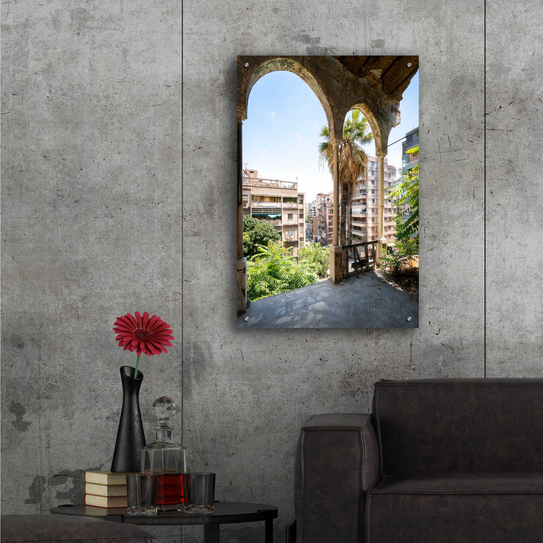 Epic Art 'Cityview From Balcony' by Roman Robroek Acrylic Glass Wall Art,24x36