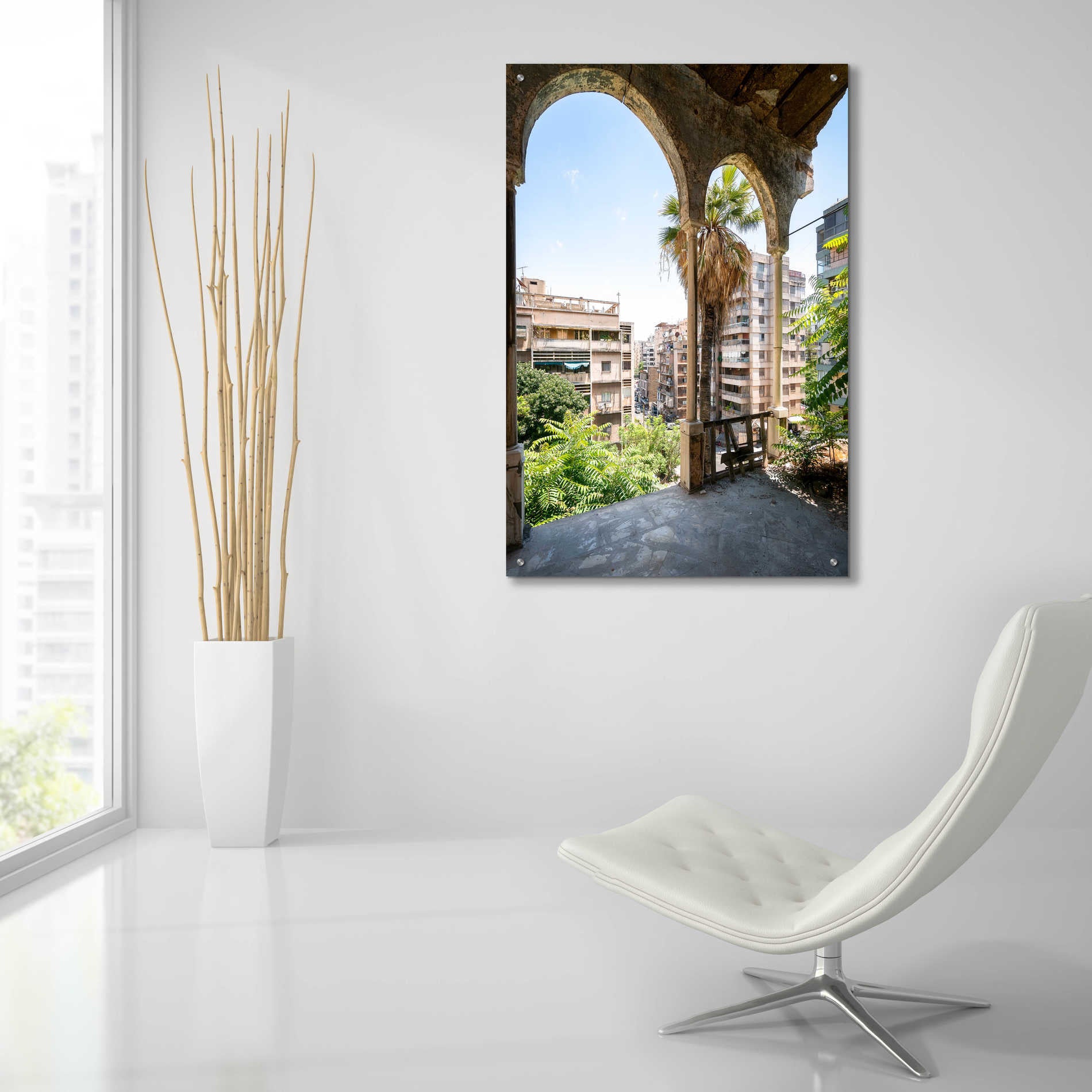 Epic Art 'Cityview From Balcony' by Roman Robroek Acrylic Glass Wall Art,24x36