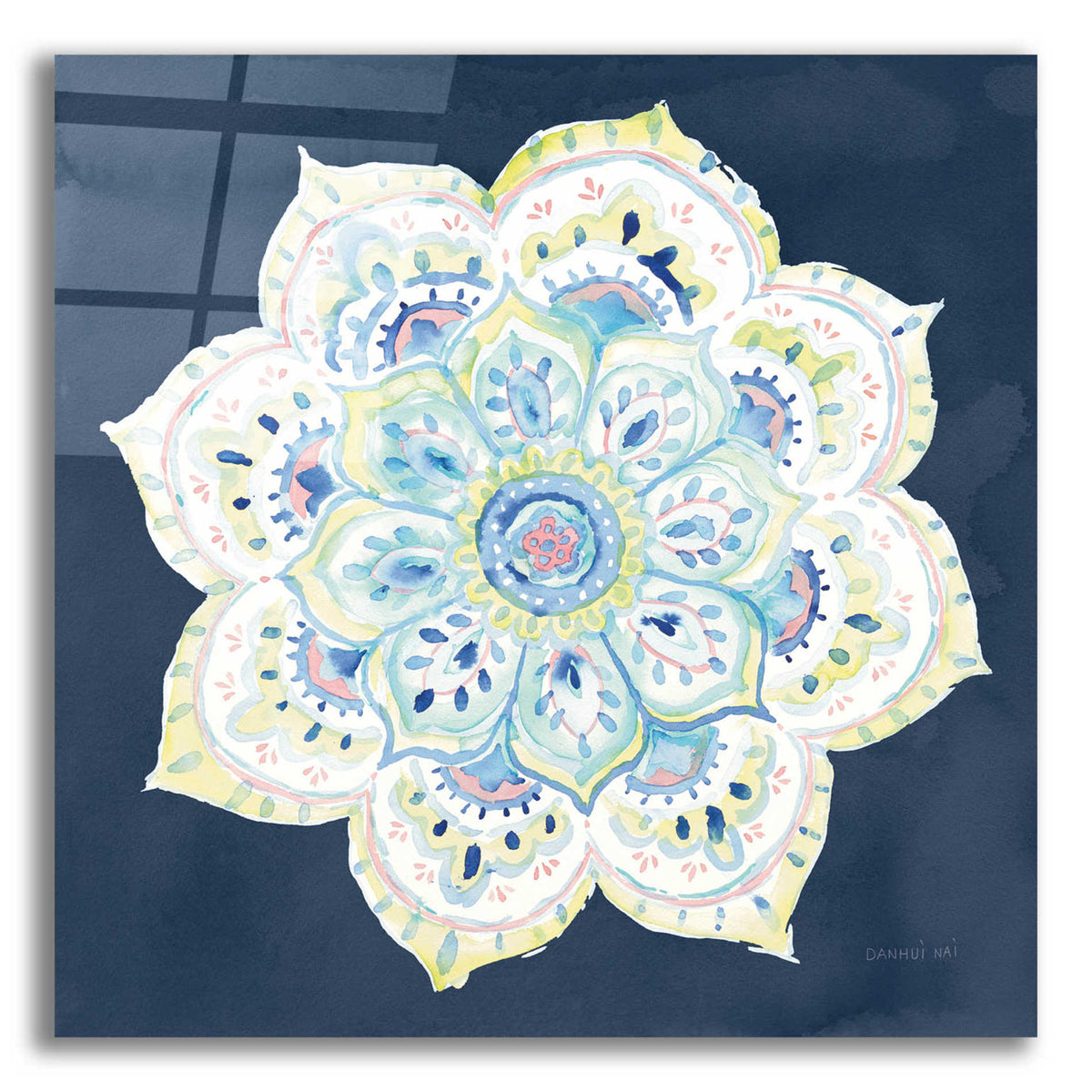 Epic Art 'Jaipur VI Navy' by Danhui Nai, Acrylic Glass Wall Art