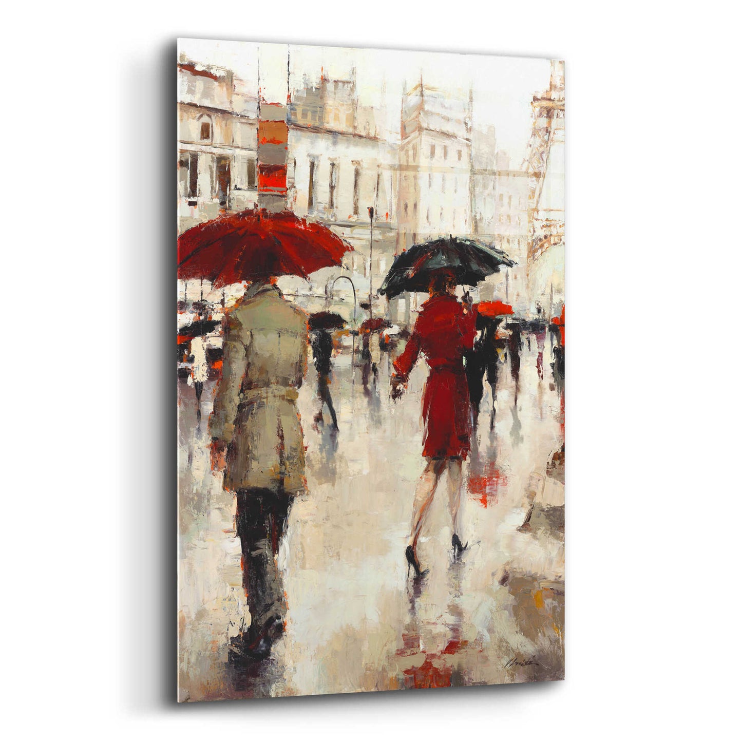 Epic Art  'Parting on a Paris Street'  by Lorraine Christie, Acrylic Glass Wall Art,12x16