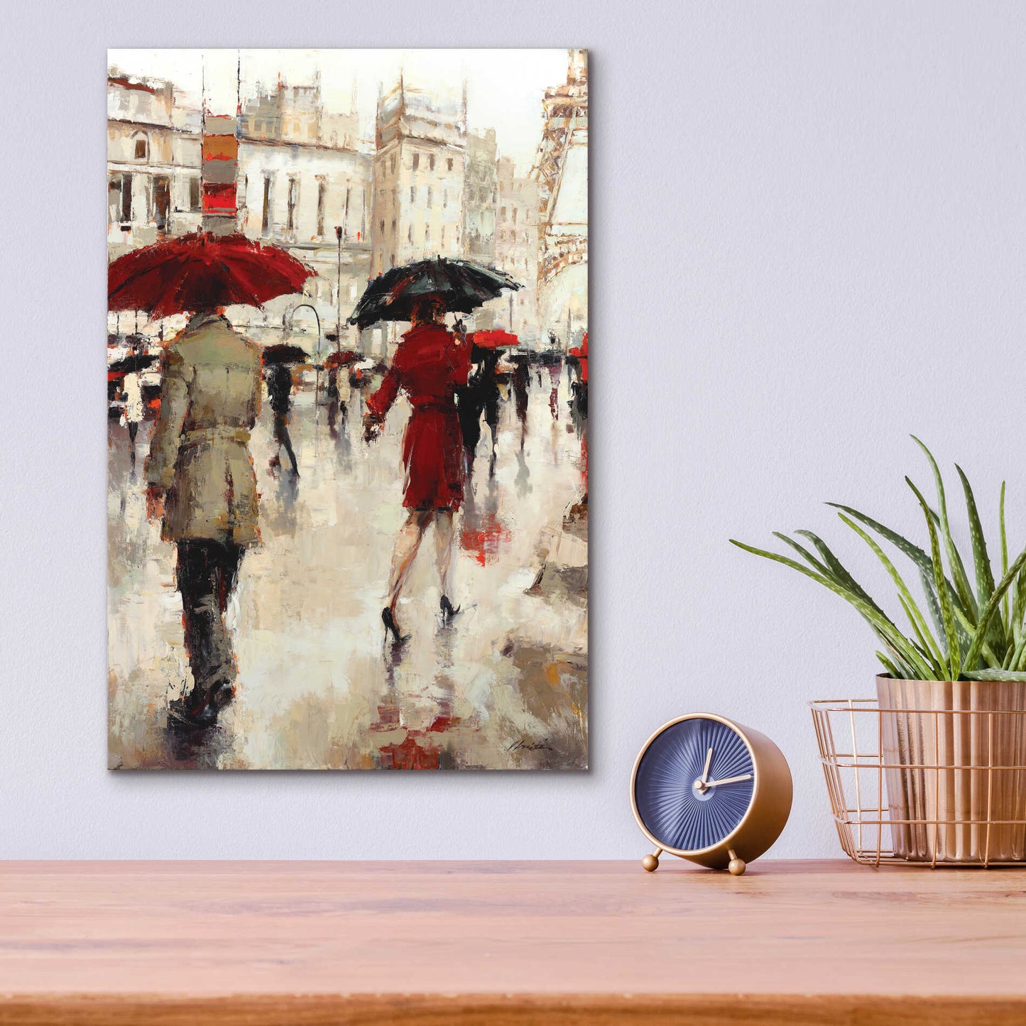 Epic Art  'Parting on a Paris Street'  by Lorraine Christie, Acrylic Glass Wall Art,12x16