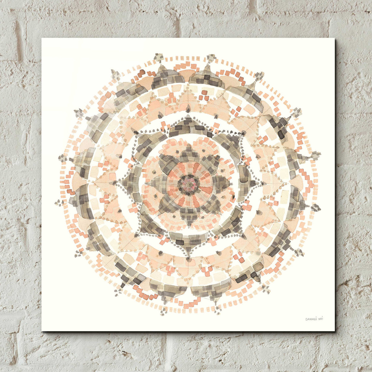 Epic Art 'Blush Mandala' by Danhui Nai, Acrylic Glass Wall Art,12x12