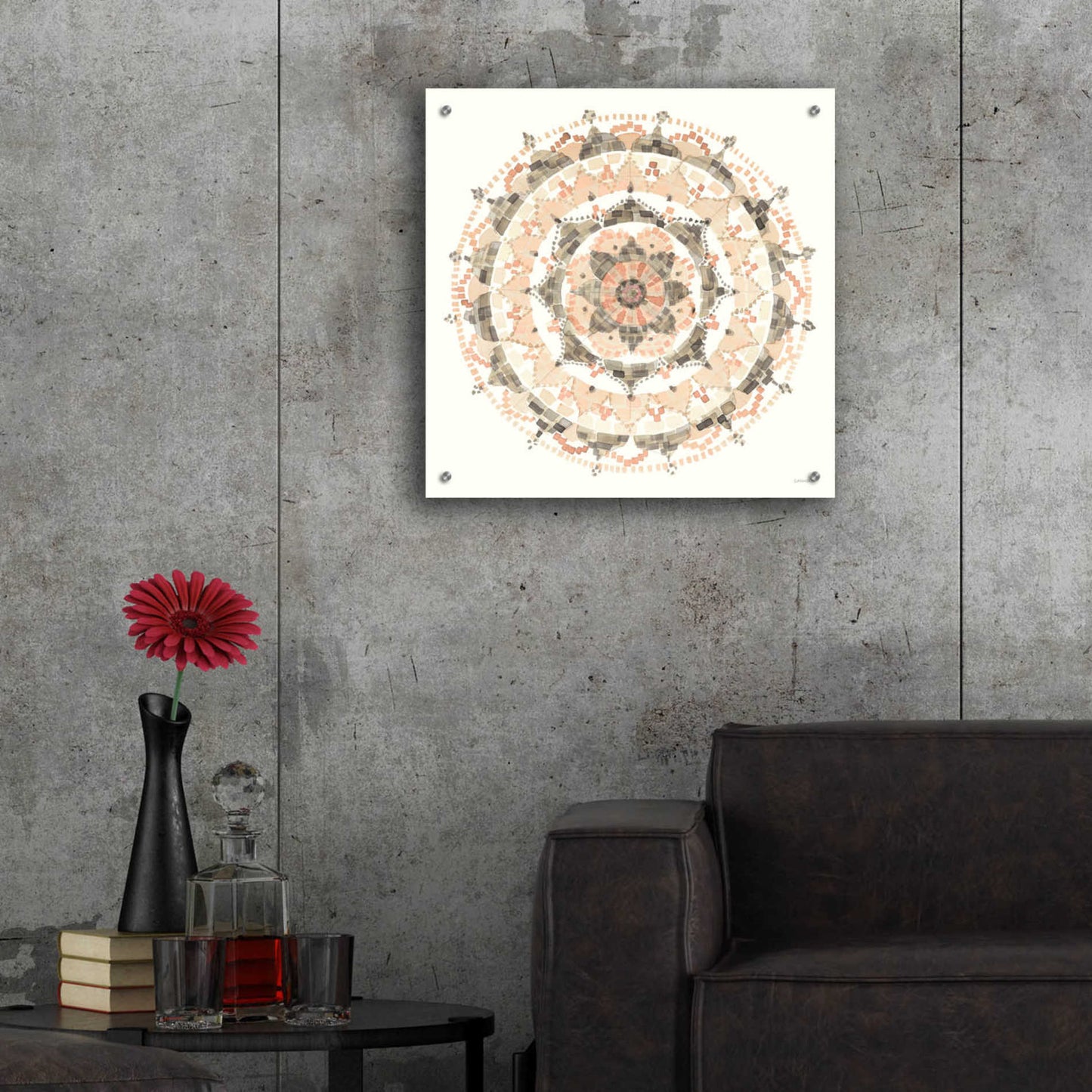 Epic Art 'Blush Mandala' by Danhui Nai, Acrylic Glass Wall Art,24x24