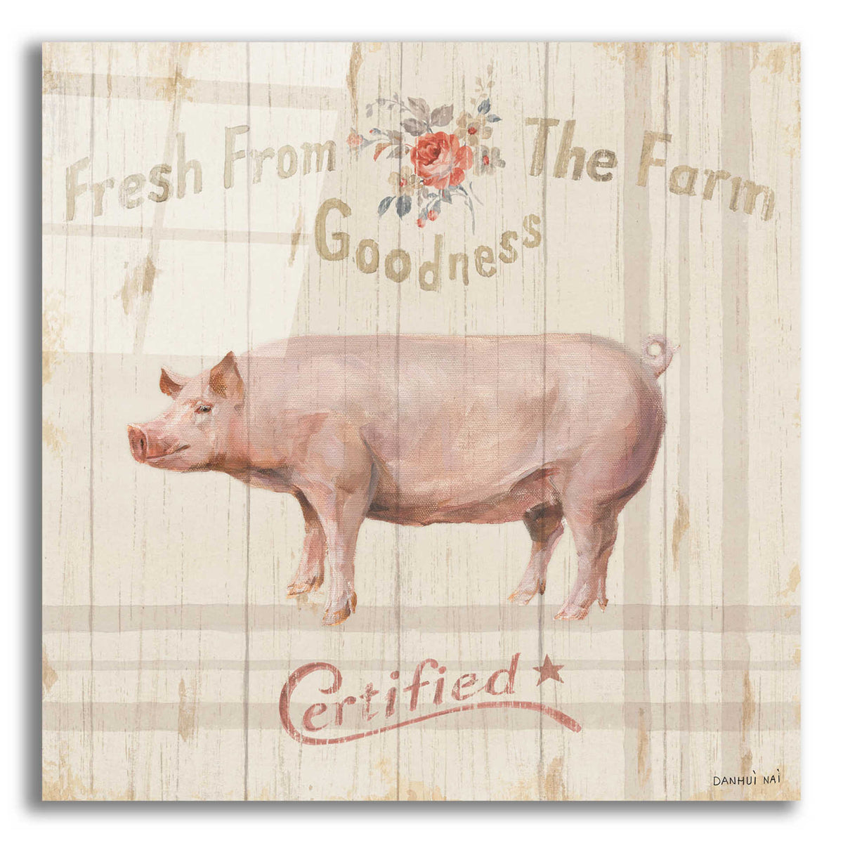 Epic Art 'Farm Patchwork VI' by Danhui Nai, Acrylic Glass Wall Art