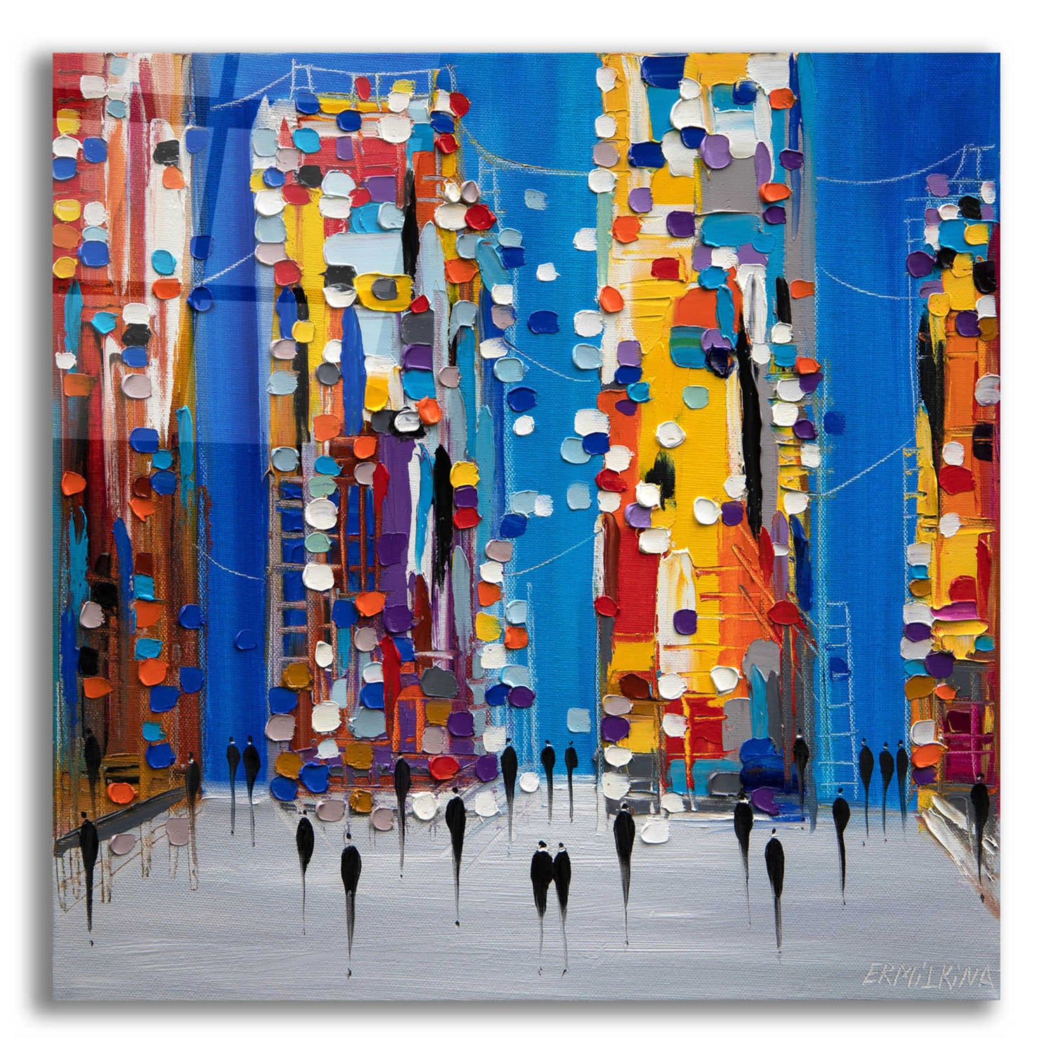 Epic Art 'City Sunrise' by Ekaterina Ermilkina Acrylic Glass Wall Art