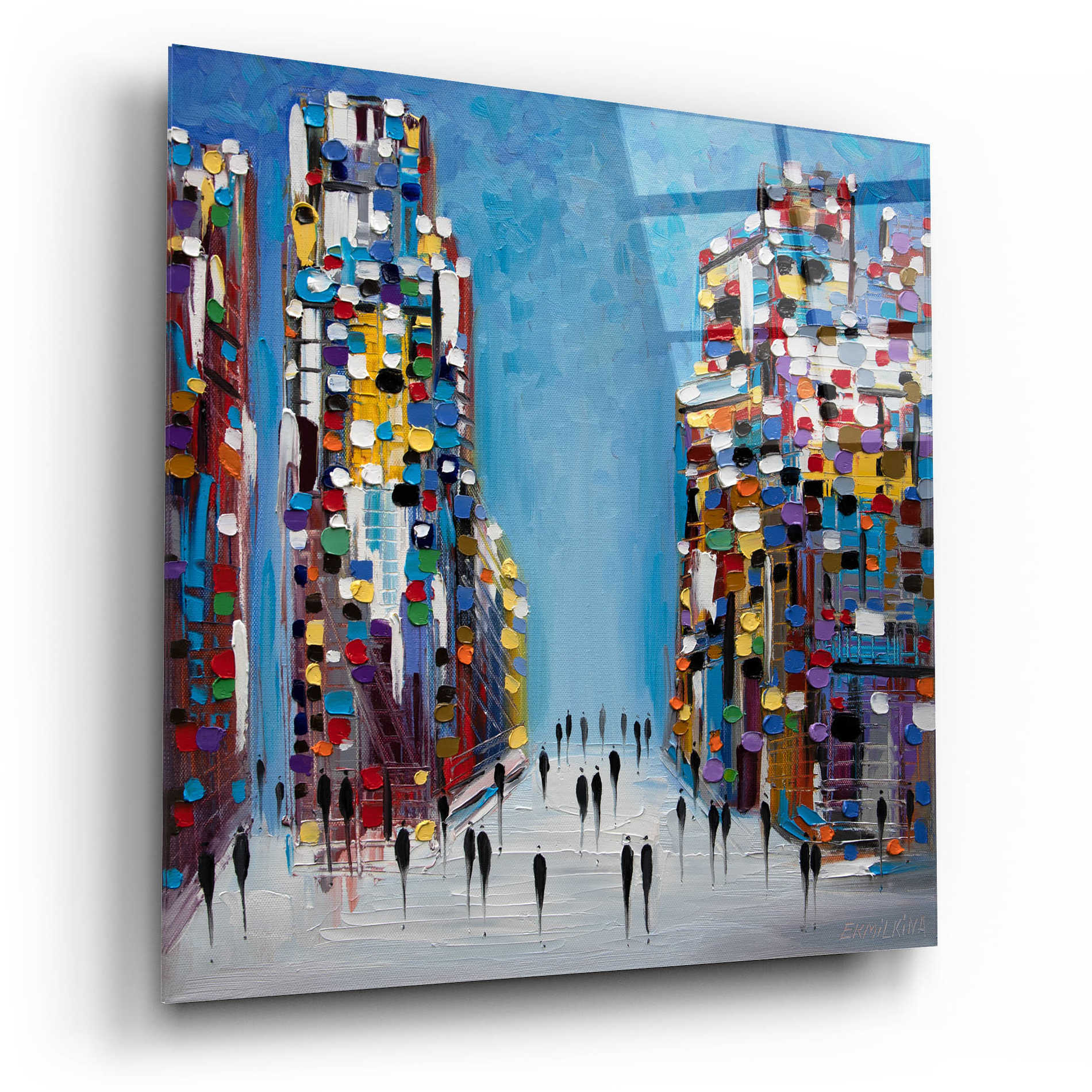 Epic Art 'Cityscape' by Ekaterina Ermilkina Acrylic Glass Wall Art,12x12