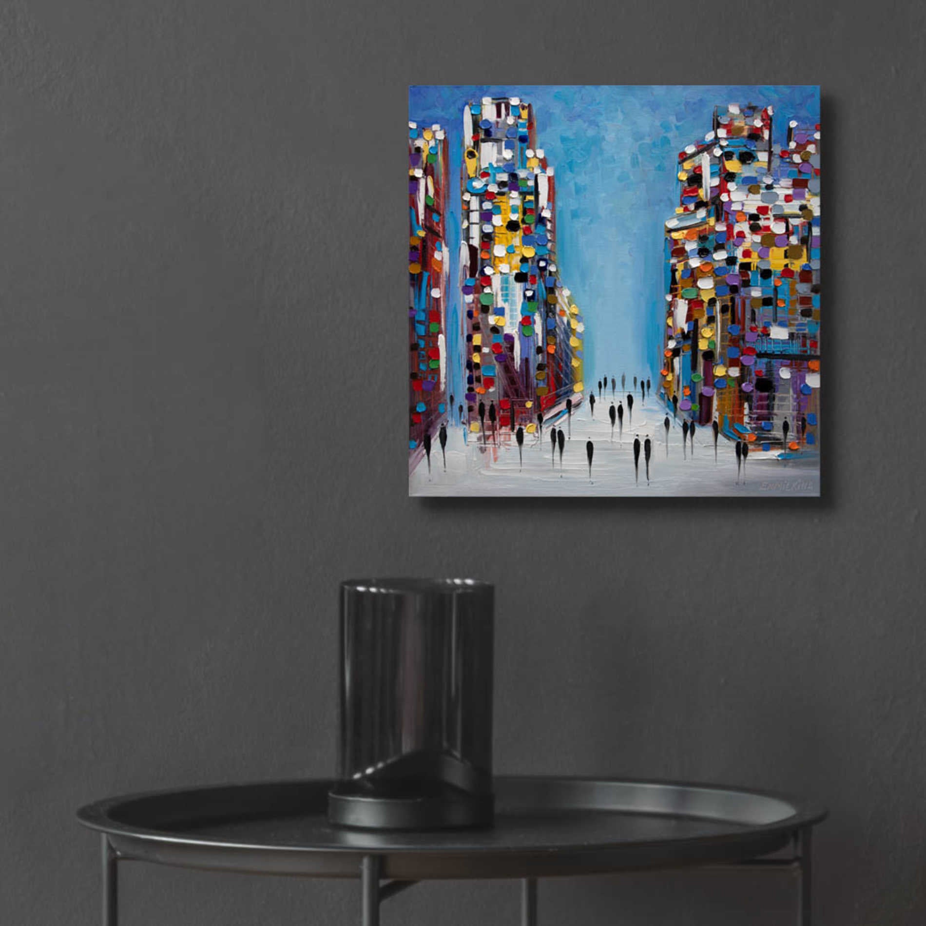 Epic Art 'Cityscape' by Ekaterina Ermilkina Acrylic Glass Wall Art,12x12